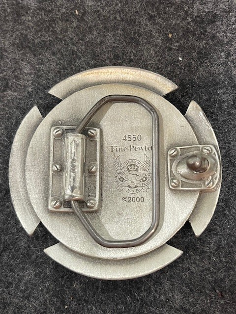 Vintage Pure Pewter Celtic Knot Iron Cross 3 inch Belt Buckle 4550 Keltic 2000