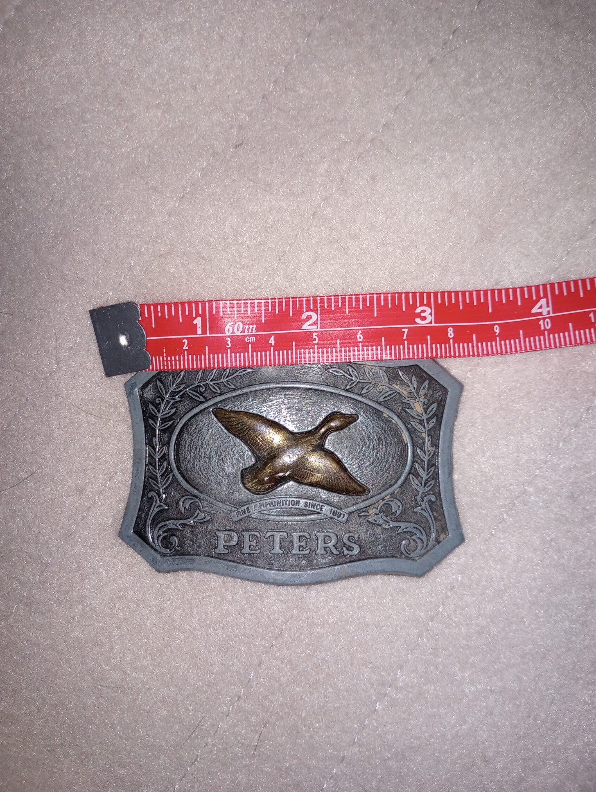 VTG Remington Arms Peters Ammunition 1887 Duck Hunter Hunting Guns Belt Buckle**