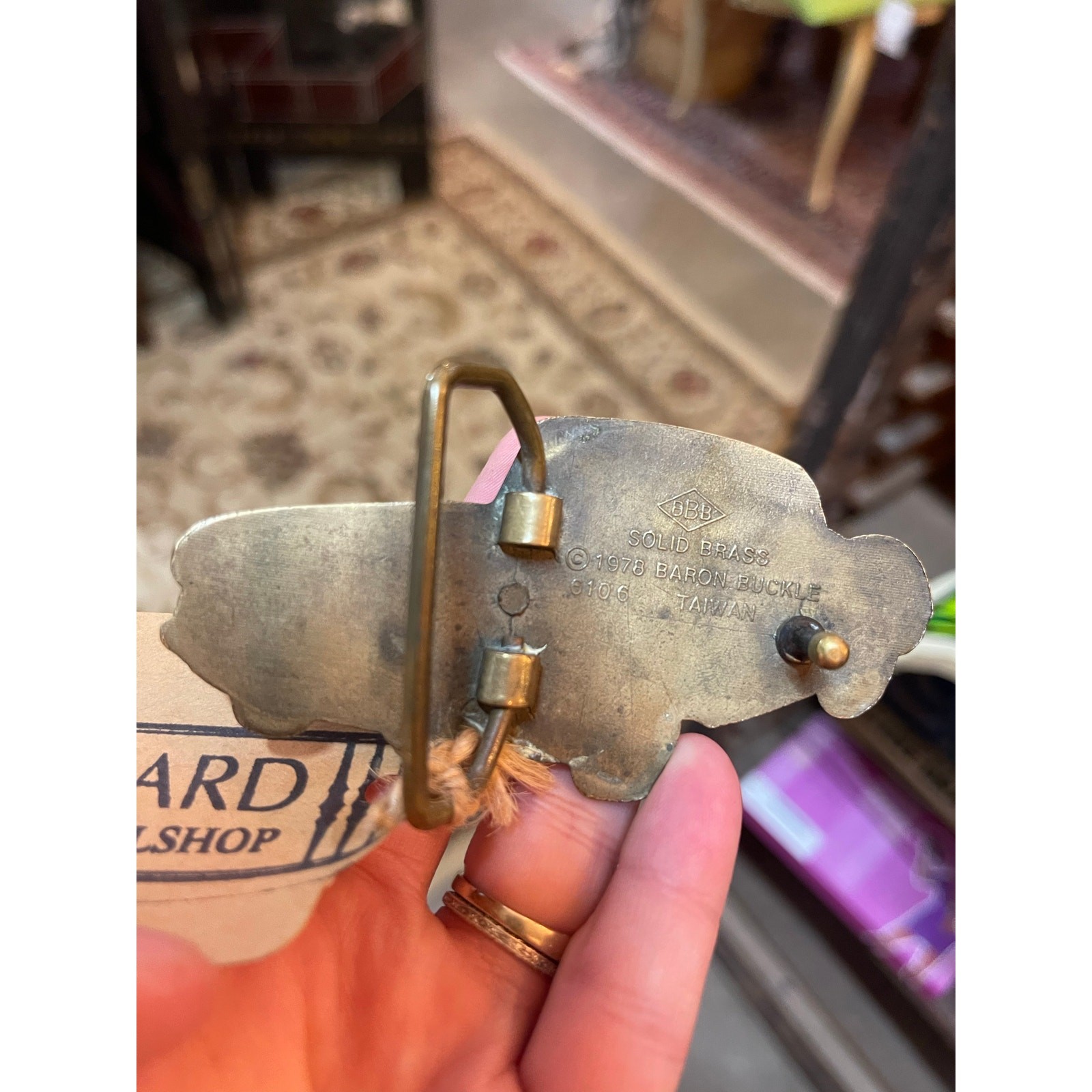Vintage Solid Brass 1978 Chevrolet Corvette Auto Automobile Car Belt Buckle