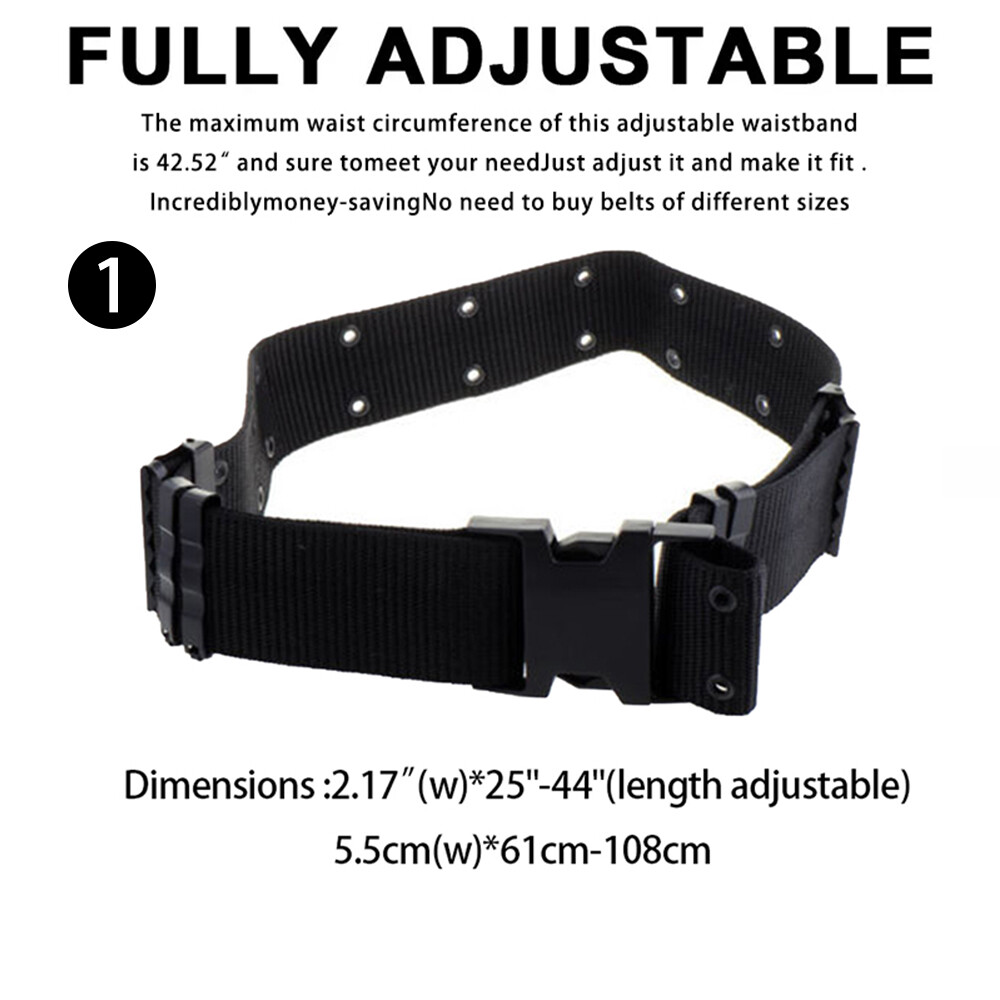 Casual Military MOLLE Tactical Belt Quick Release Buckle Lightweight Hiking Belt