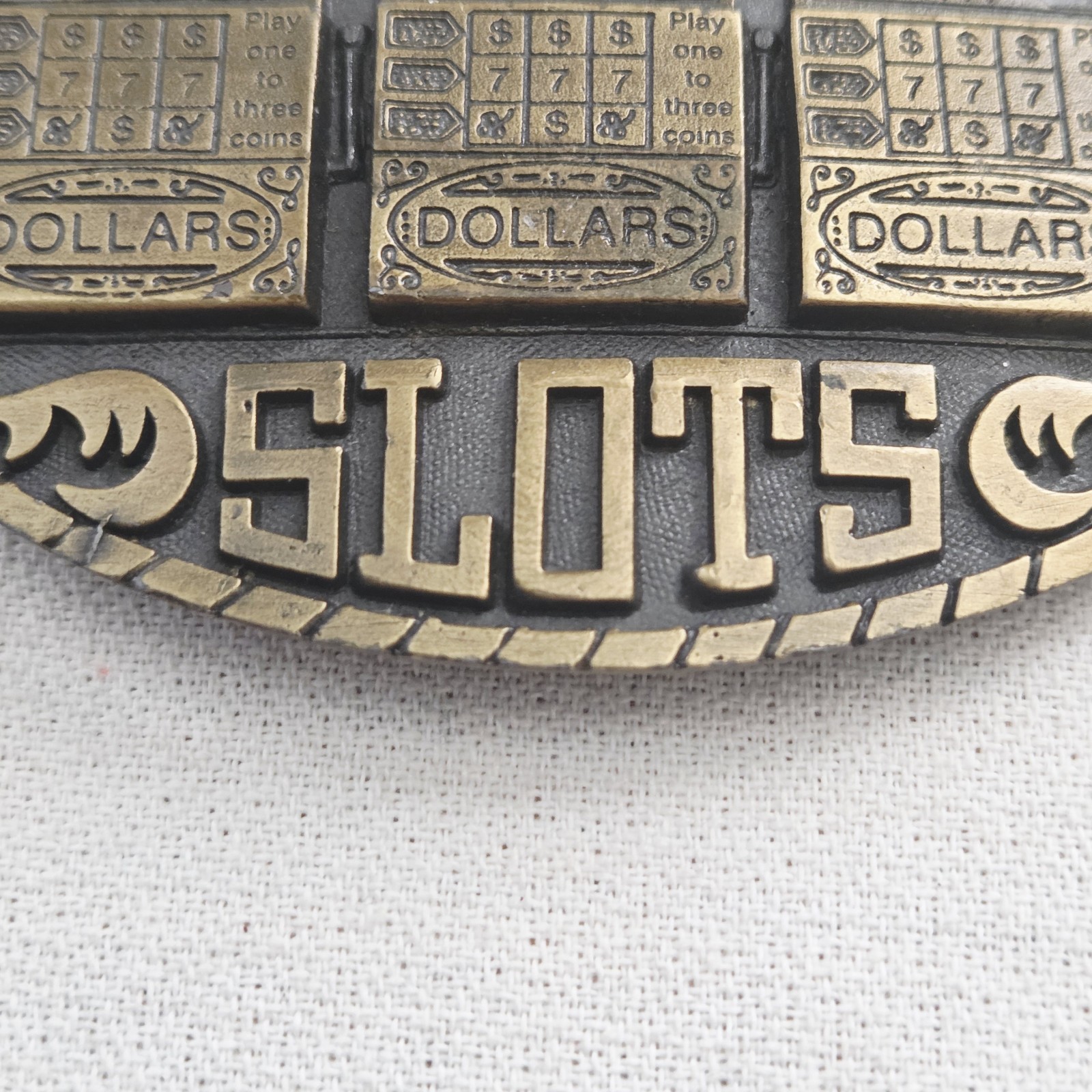 Belt Buckle – Pacific Brass and Buckle Indiana Metal Craft 1983 Las Vegas Slots