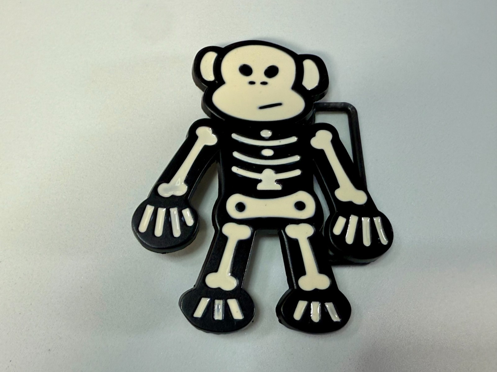 3D Skeleton Cartoon Style Cutout White Black Colored Fashion NOS Belt Buckle