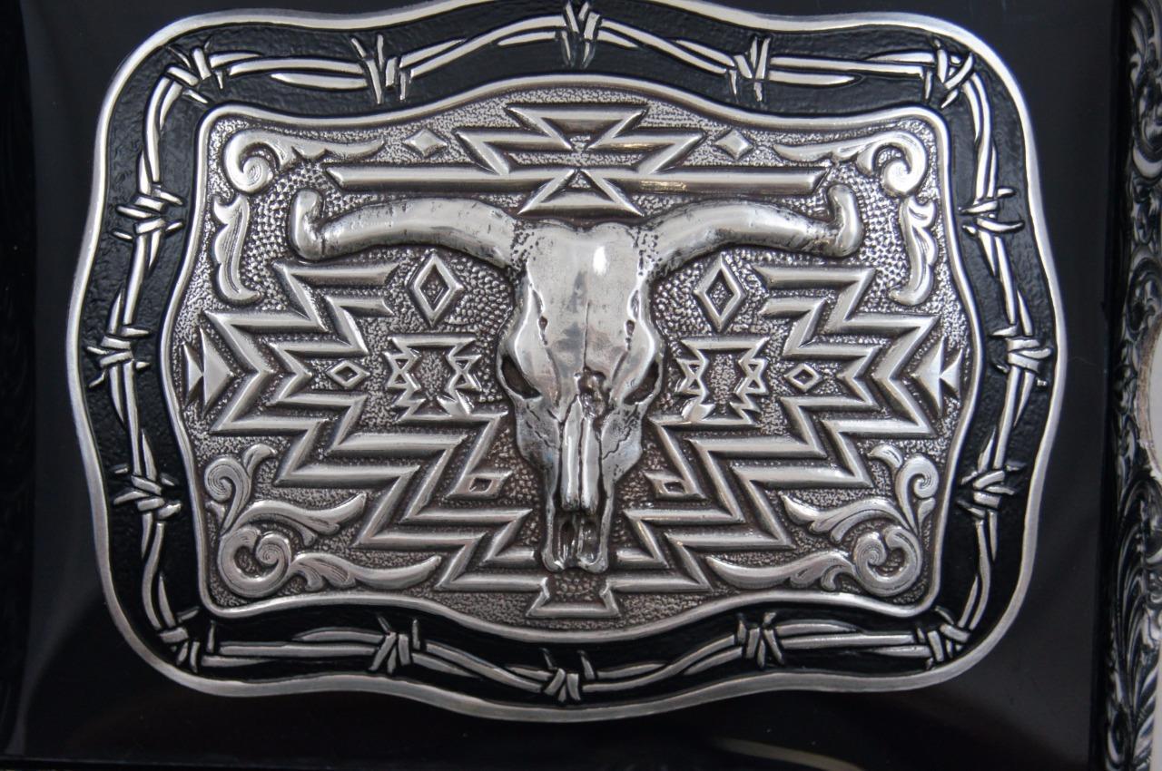 Crumrine Western LONGHORN bull Skull Belt Buckle 38026