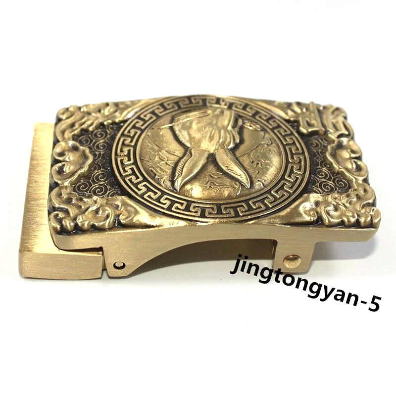 Solid Brass « Rabbit » Belt Buckle Automatic Belt Buckles Fits For 35mm Wide Belt