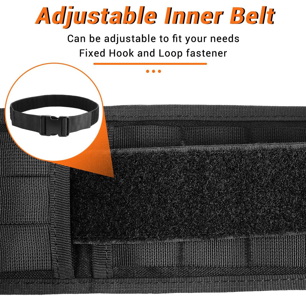 Tactical Molle Waist Belt Multifunctional Padded Patrol Belt Battle Waist Belt