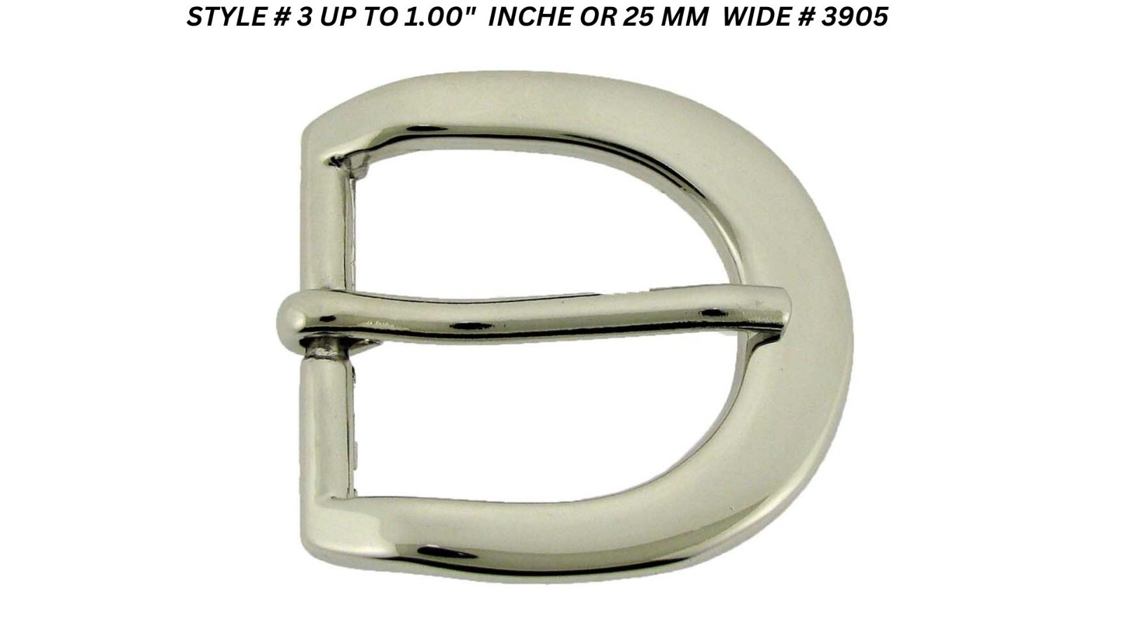 Pin Belt Buckles for Men&rsquo;s Fits 1.0″ inch 25mm Watch Belt Silver Metal New Steel