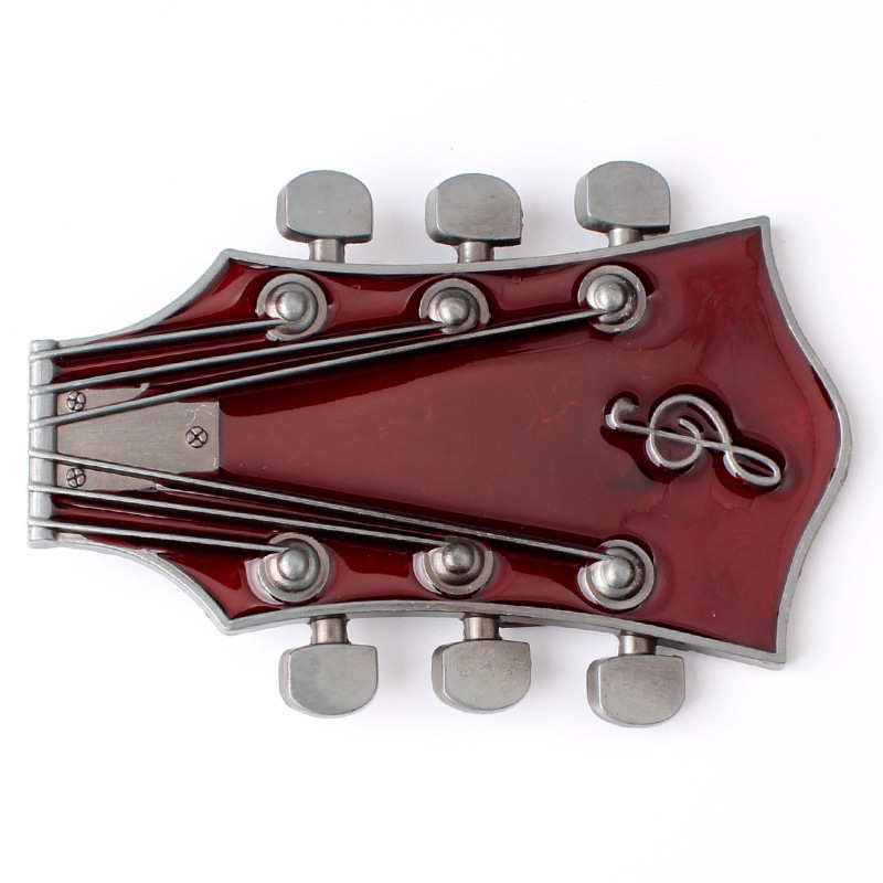 Music Guitar Belt Buckle Western Cowboy Native American (GTR-03-PP)