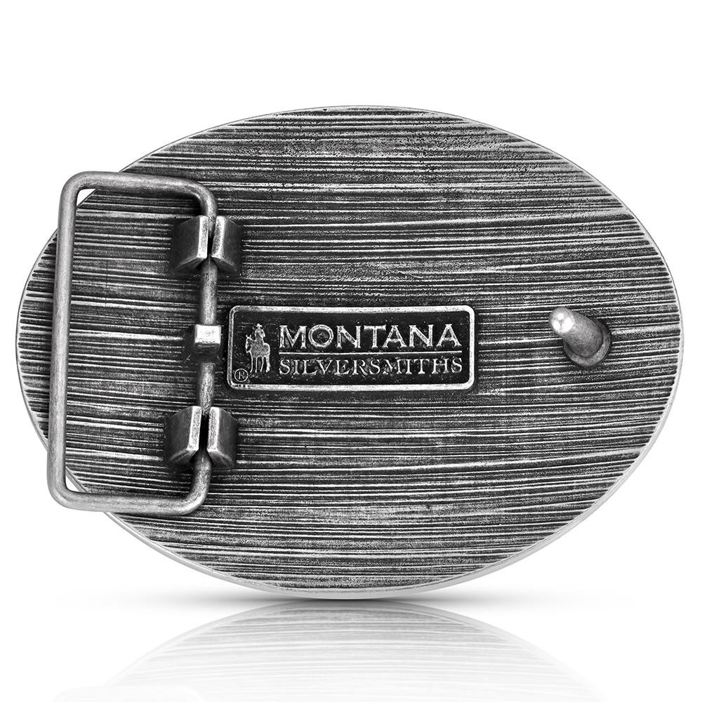 Montana Silversmiths Attitude Show Hog Pig Western Oval Belt Buckle