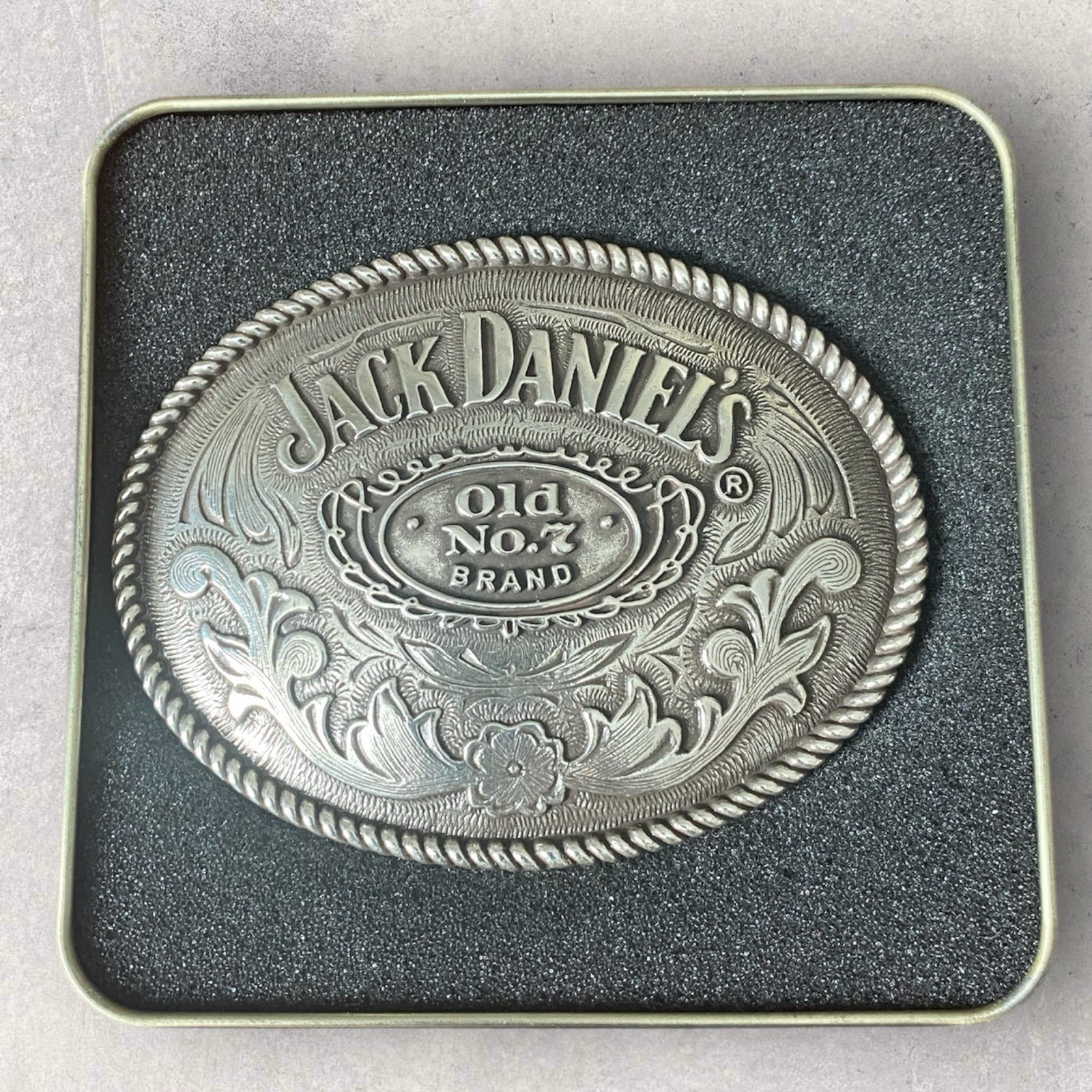 2003 Jack Daniel’s Old No. 7 Brand Belt Buckle With Tin