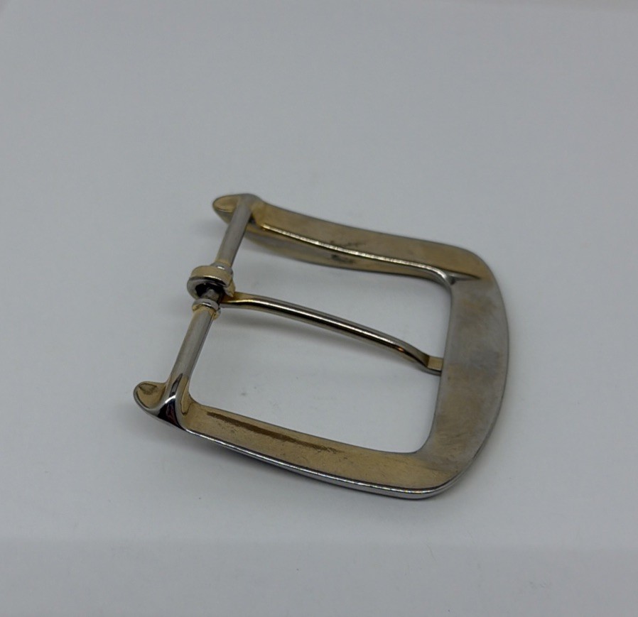 Classic Simple Squared Large Silver Tone One Prong Buckle For 1-5/8” Belt Men’s