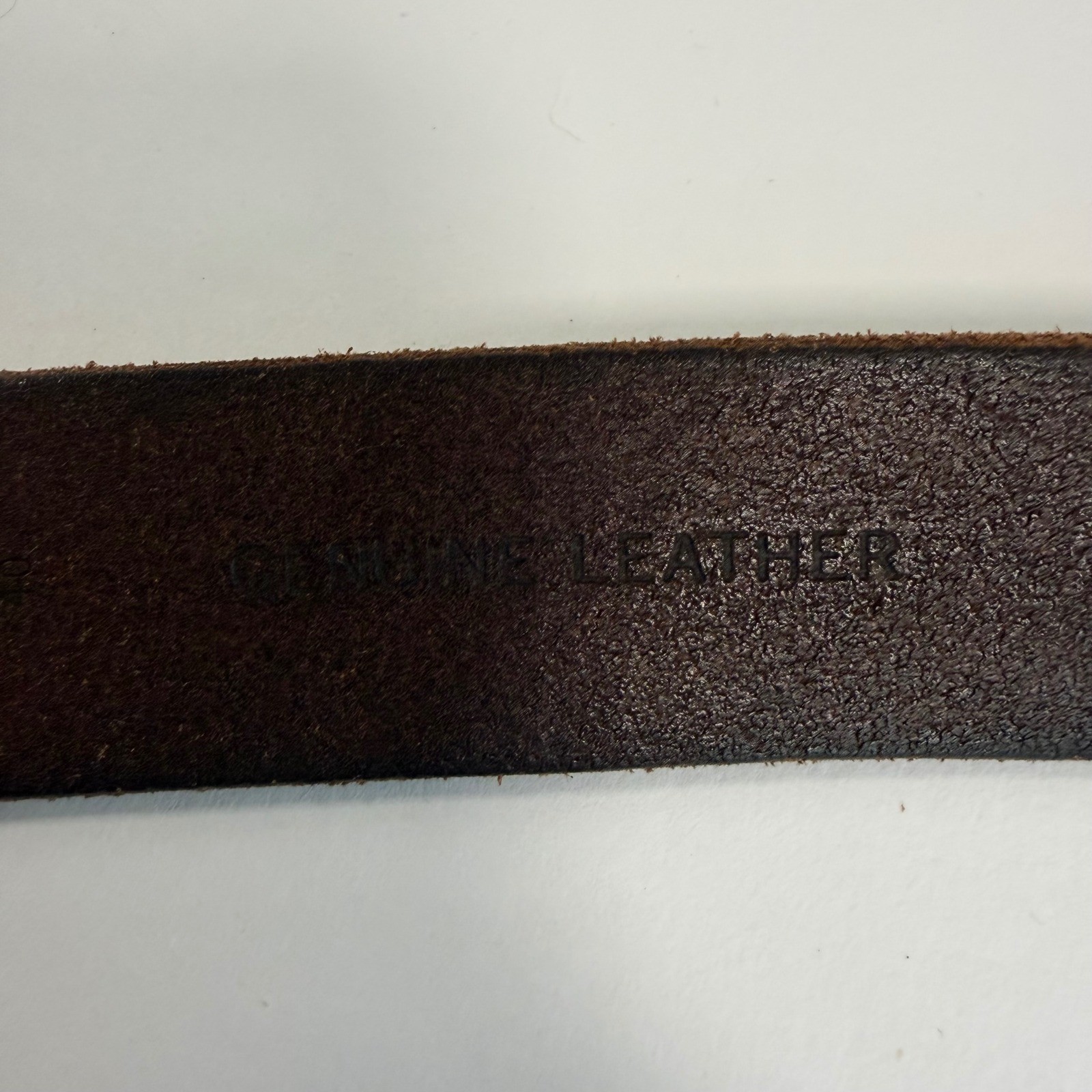 Distressed Genuine Leather Brown Belt Size 40 Silver Tone Buckle