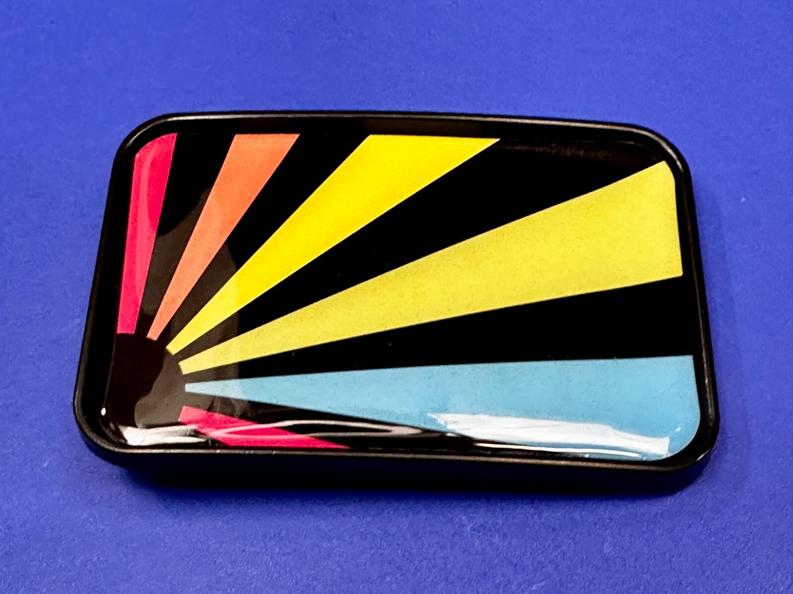 Sunrise Rays Abstract Multicolored Rainbow Sunrays? Rectangular Belt Buckle