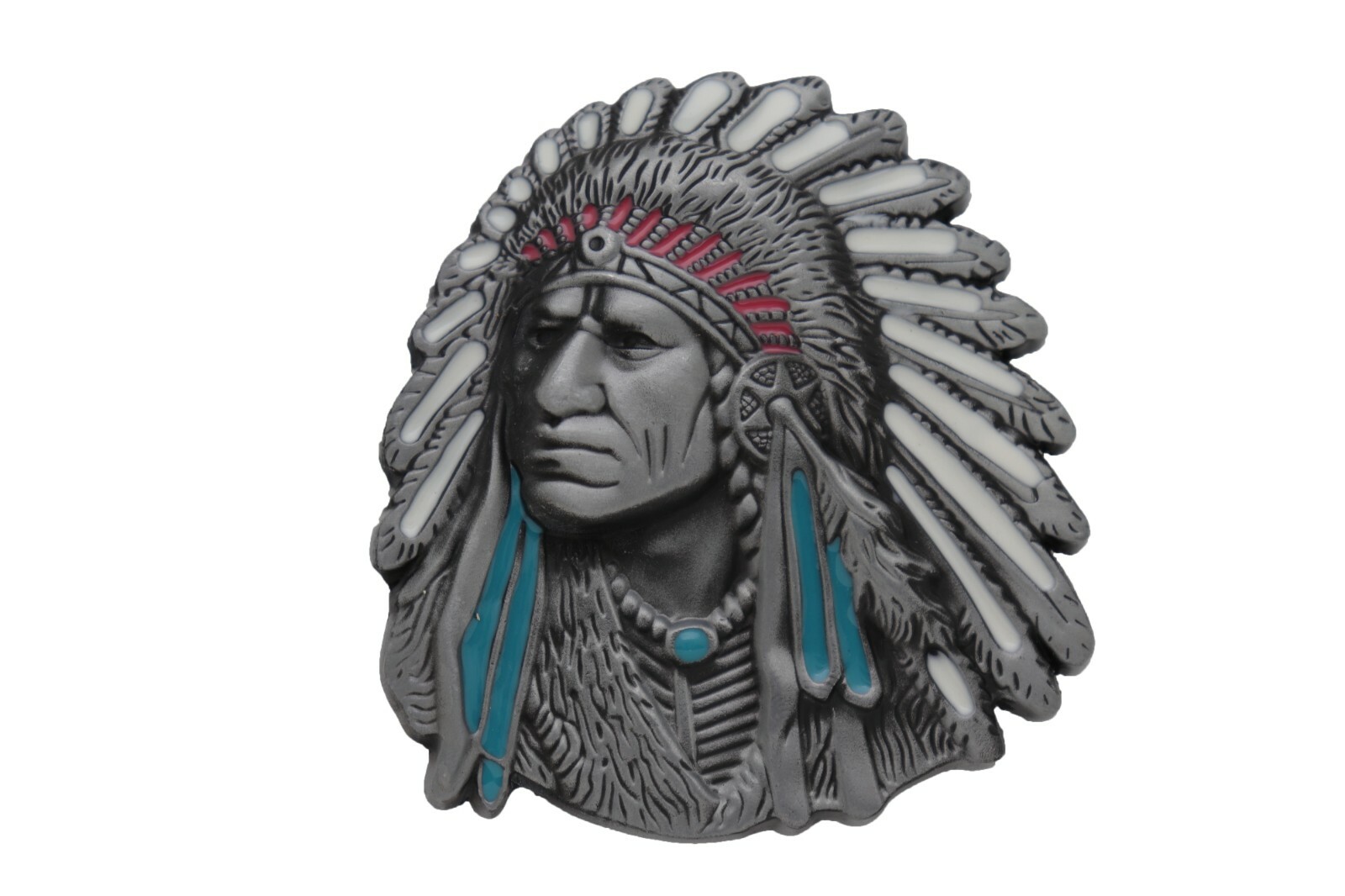 Men Women Silver Metal Western Fashion Belt Buckle Cowboy Native American Indian