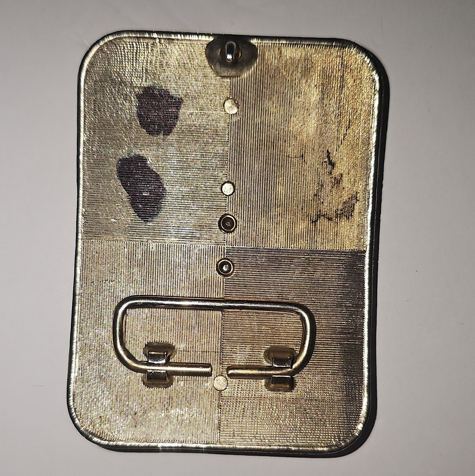 Western Rectangular Metal Belt Buckle Brown Oval Stone Inlay Men’s 1.5 in