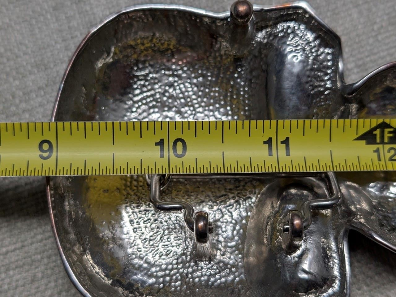 vintage Y2K belt buckle SKULL chrome metal STUDDED skeleton PUNK tripp hot topic