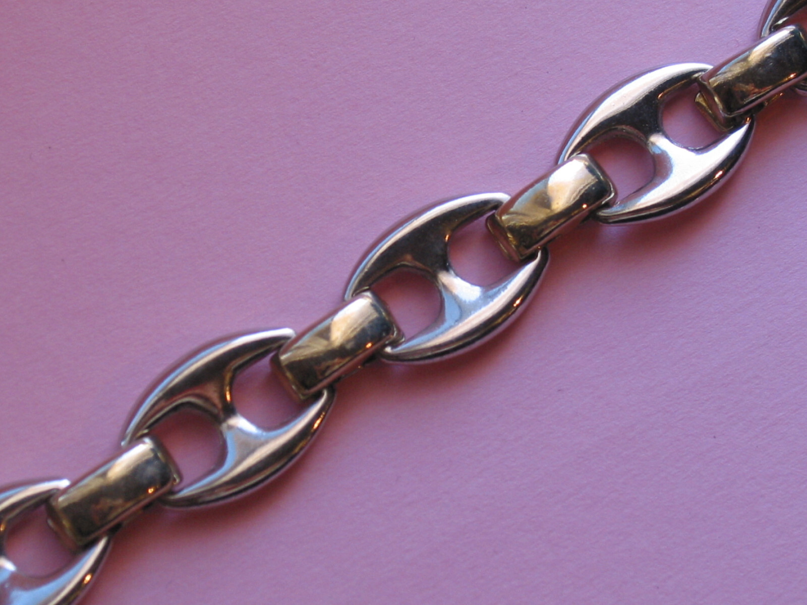 Handsome Vintage ANNE KLEIN Heavy Link Belt ~ Silver Tone ~ 37&Prime;