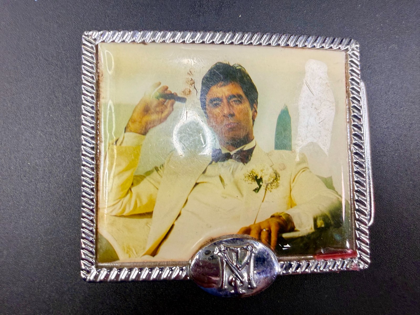 Scarface Movie Al Pacino Tony Montana Cigar Photo Universal Studios Belt Buckle