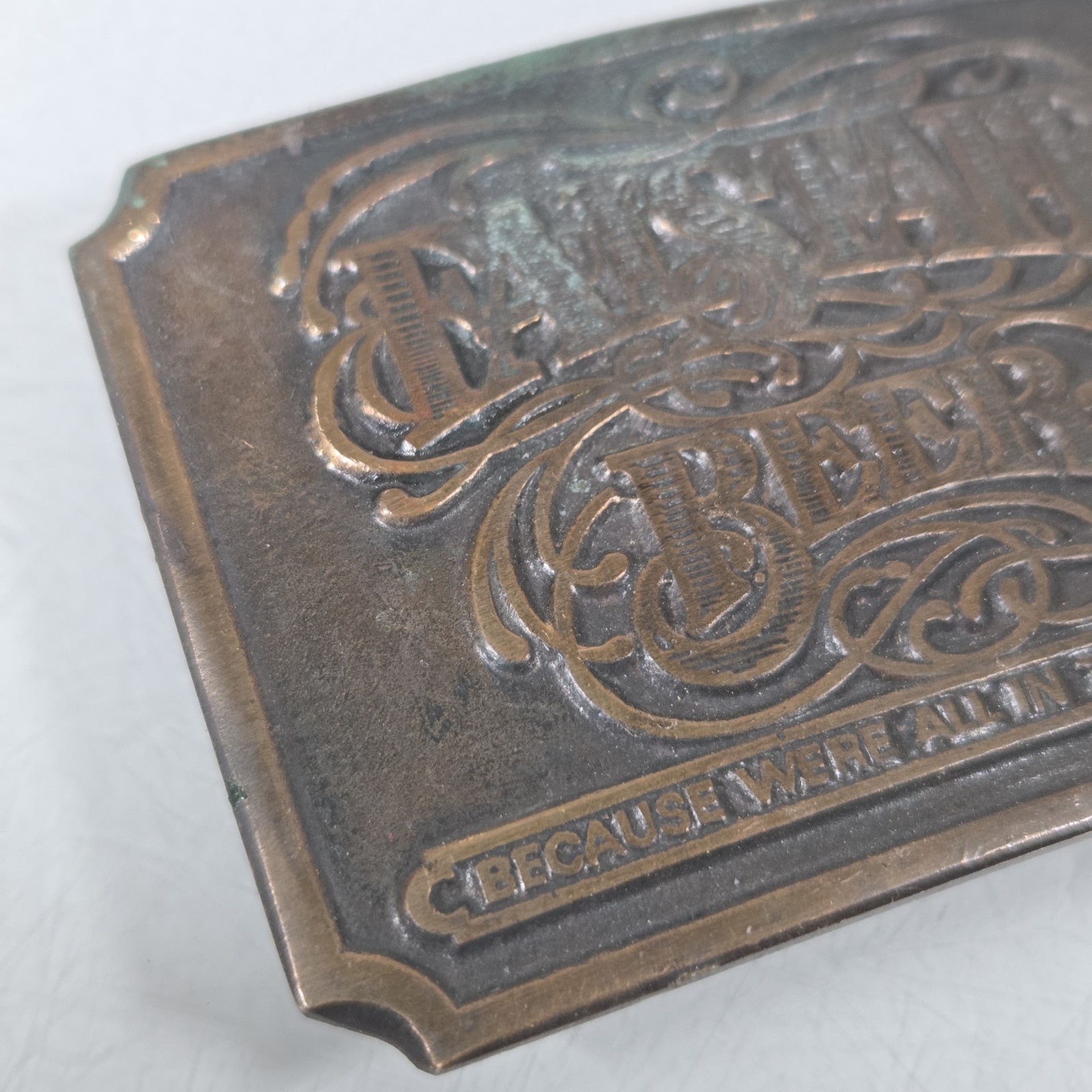 Vintage Falstaff Beer Bronze Belt Buckle Because We&rsquo;re All In This Together
