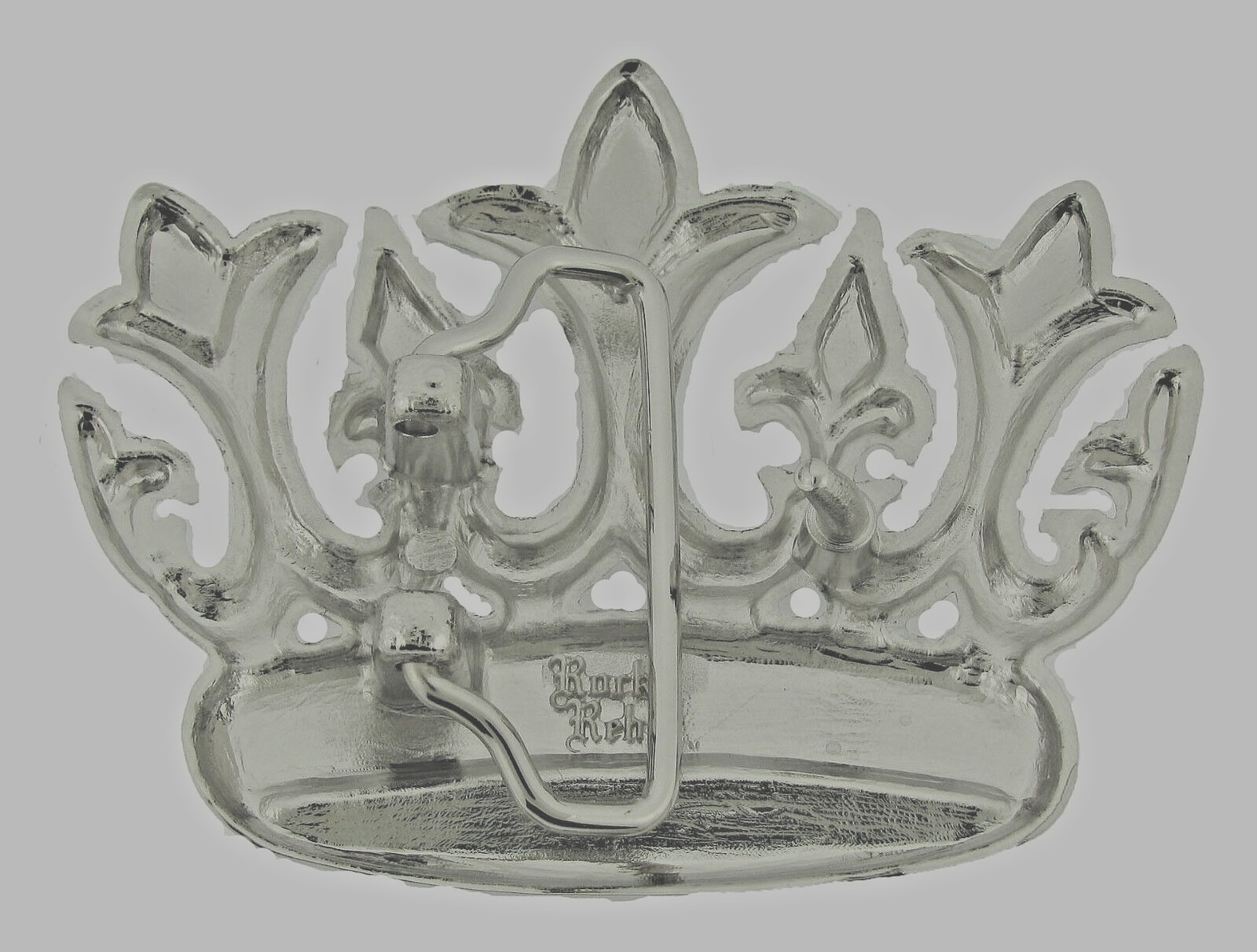 Crown Belt Buckles New Men Women Silver Chrome Metal Western Cowgirl western