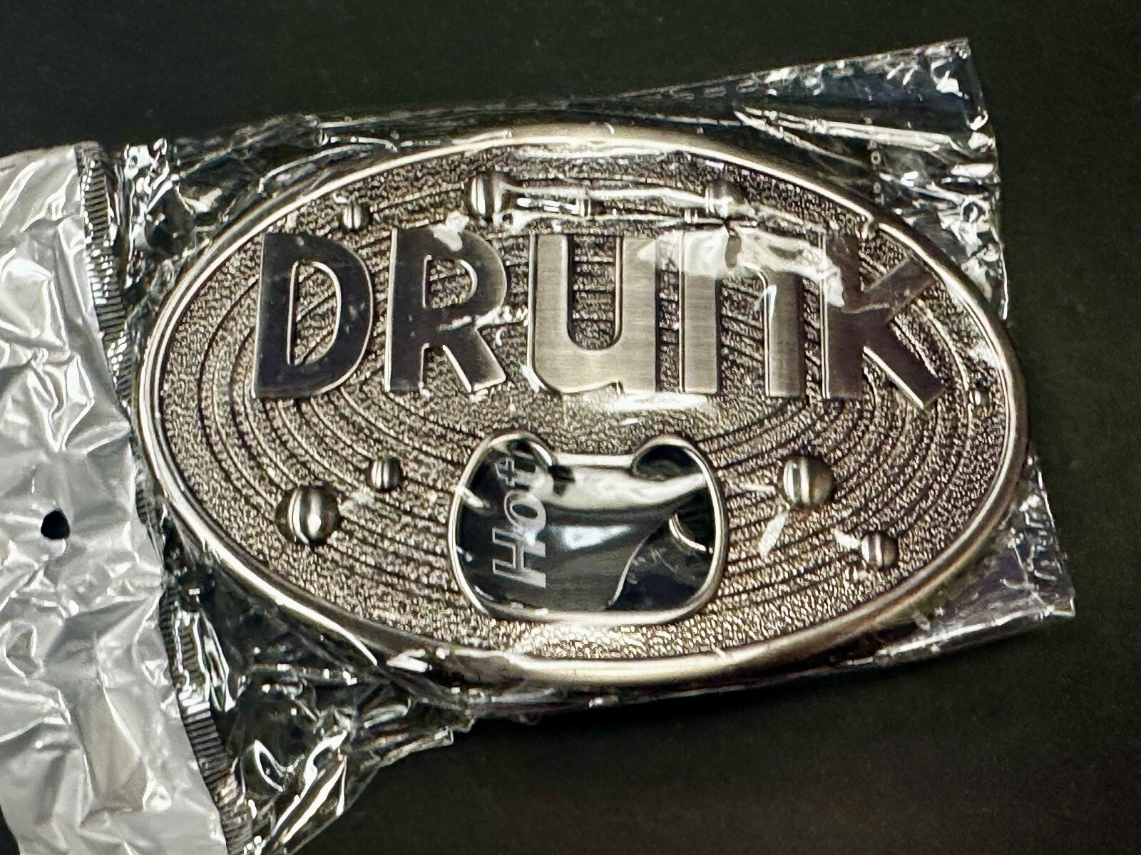 DRUNK Bottle Opener and Large Novelty Statement Stainless Steel Belt Buckle