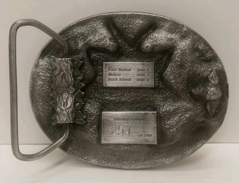 Illinois Policemens Benevolent Protective Assc. Belt Buckle 50 Years 1936-86