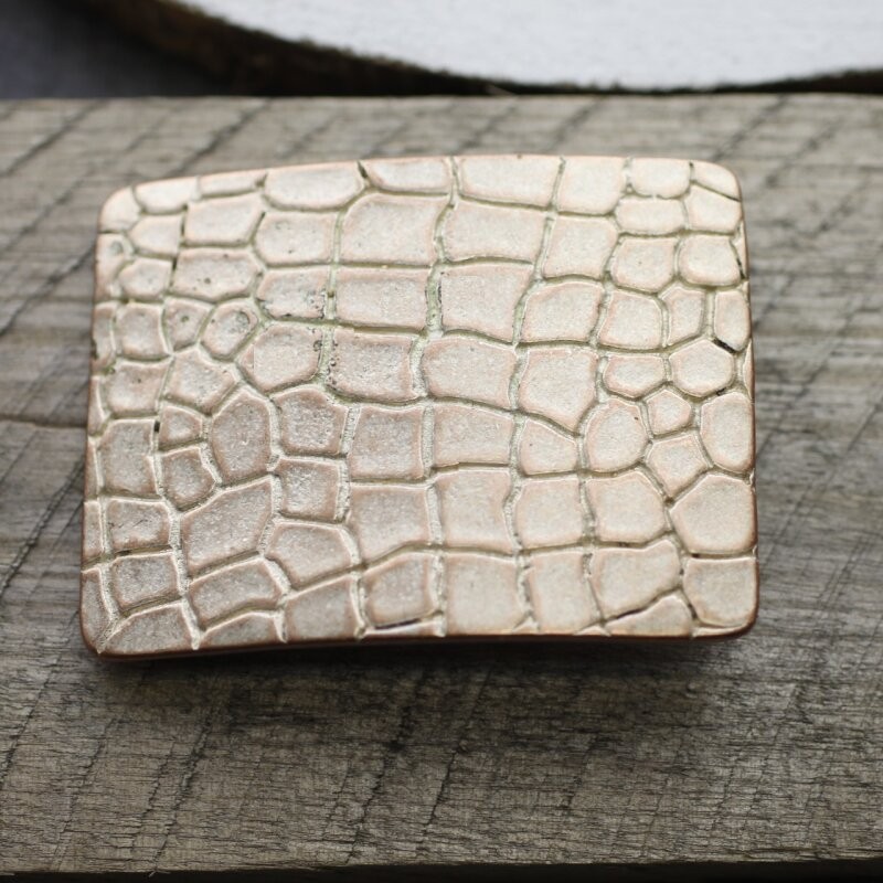 Croco Look Belt Buckle Rosepearl – Elegant Fashion Style with Elegant Texture