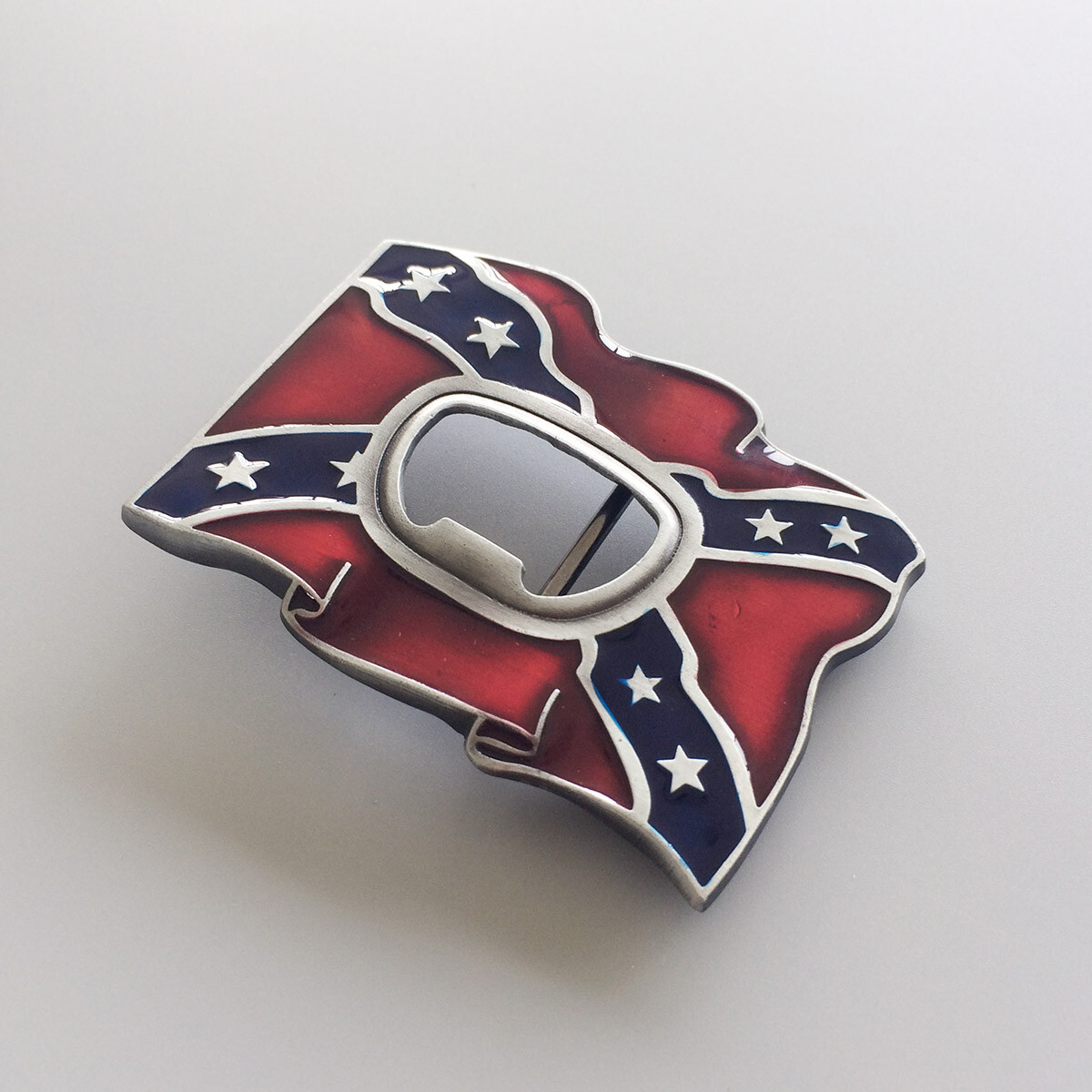 Vintage Style Red Enamel Bottle Opener Belt Buckle also Stock in US