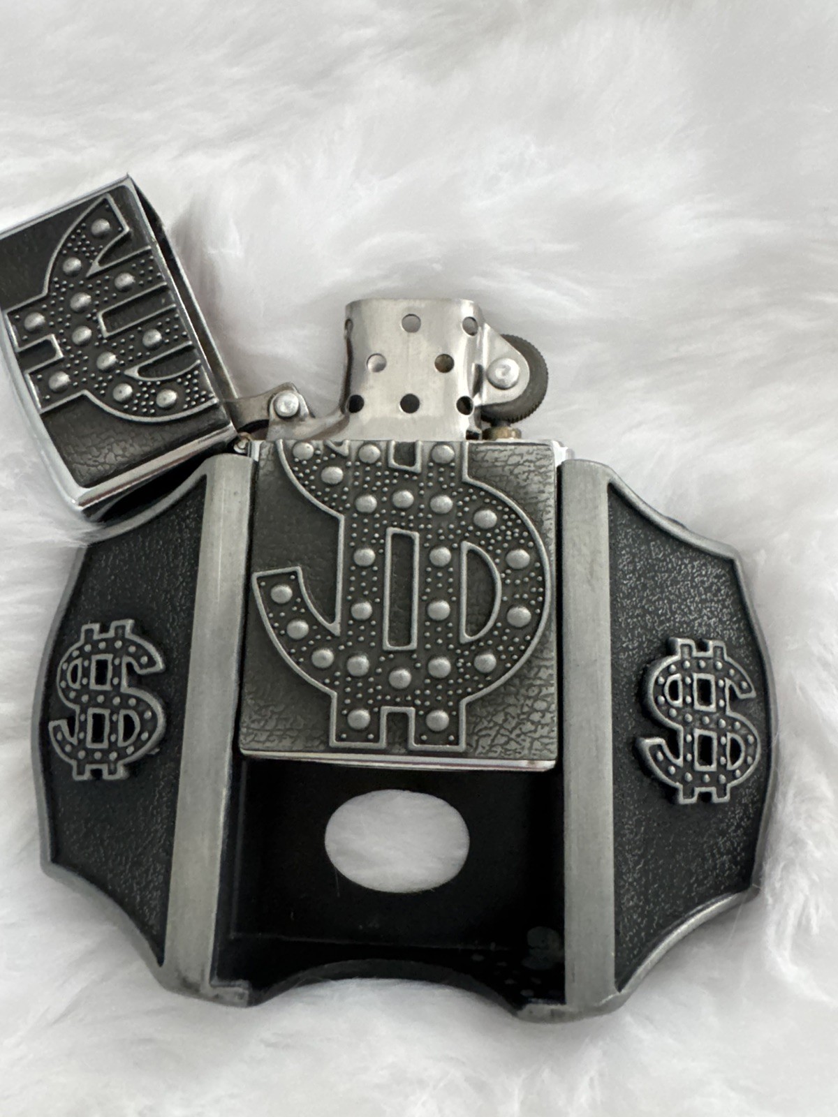 New Men’s Money Sign Lighter Buckle Belt Buckle New