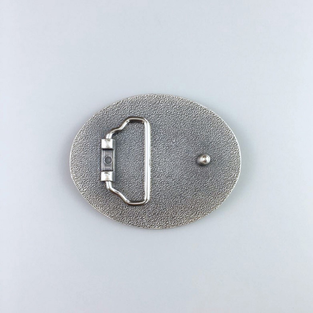 Vintage Silver Plated Celtic Totem Oval Southwest Belt Buckle Boucle de Ceinture
