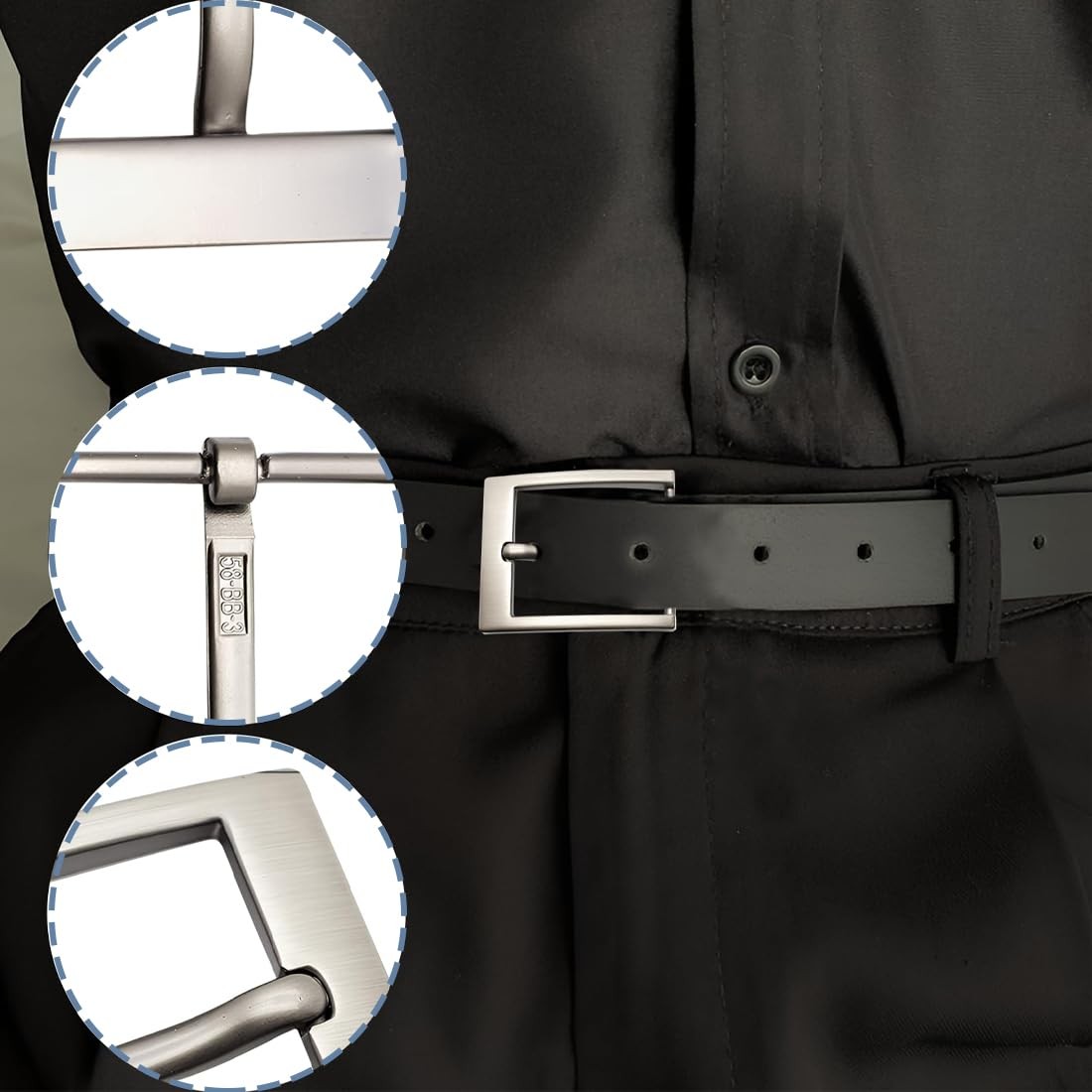 2 Pieces Belt Buckle Men, Metal Belt Buckle Zinc Alloy Polished 40mm,…