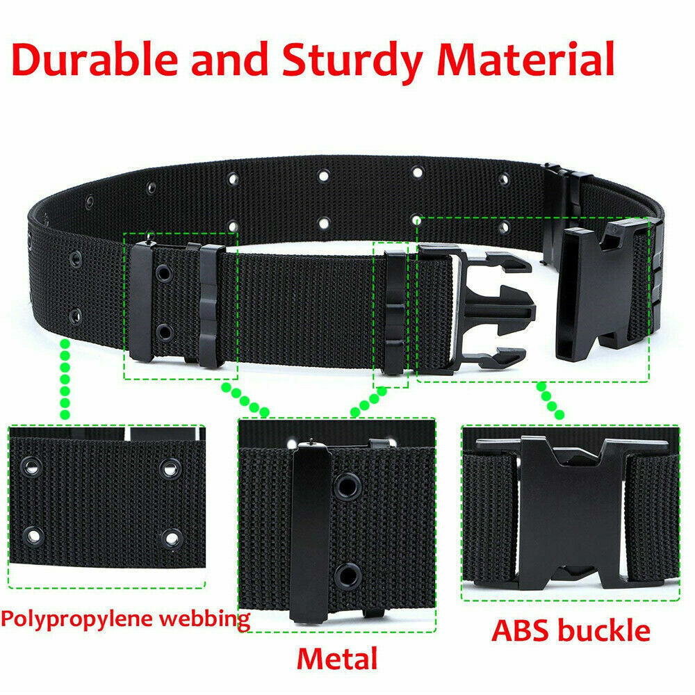 Tactical Military Belt Adjustable Buckle Gun Belt Quick Release Belts Strap USA