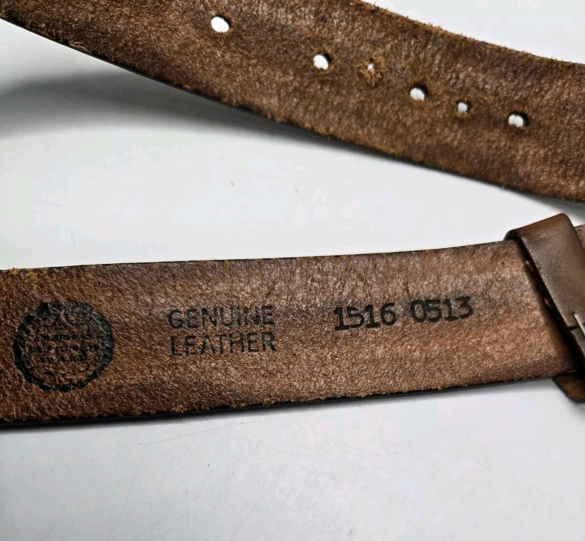 Vtg USA Embroidered Eagle Texas Cowhide Buckle/Leegin Tooled Leather Belt 36