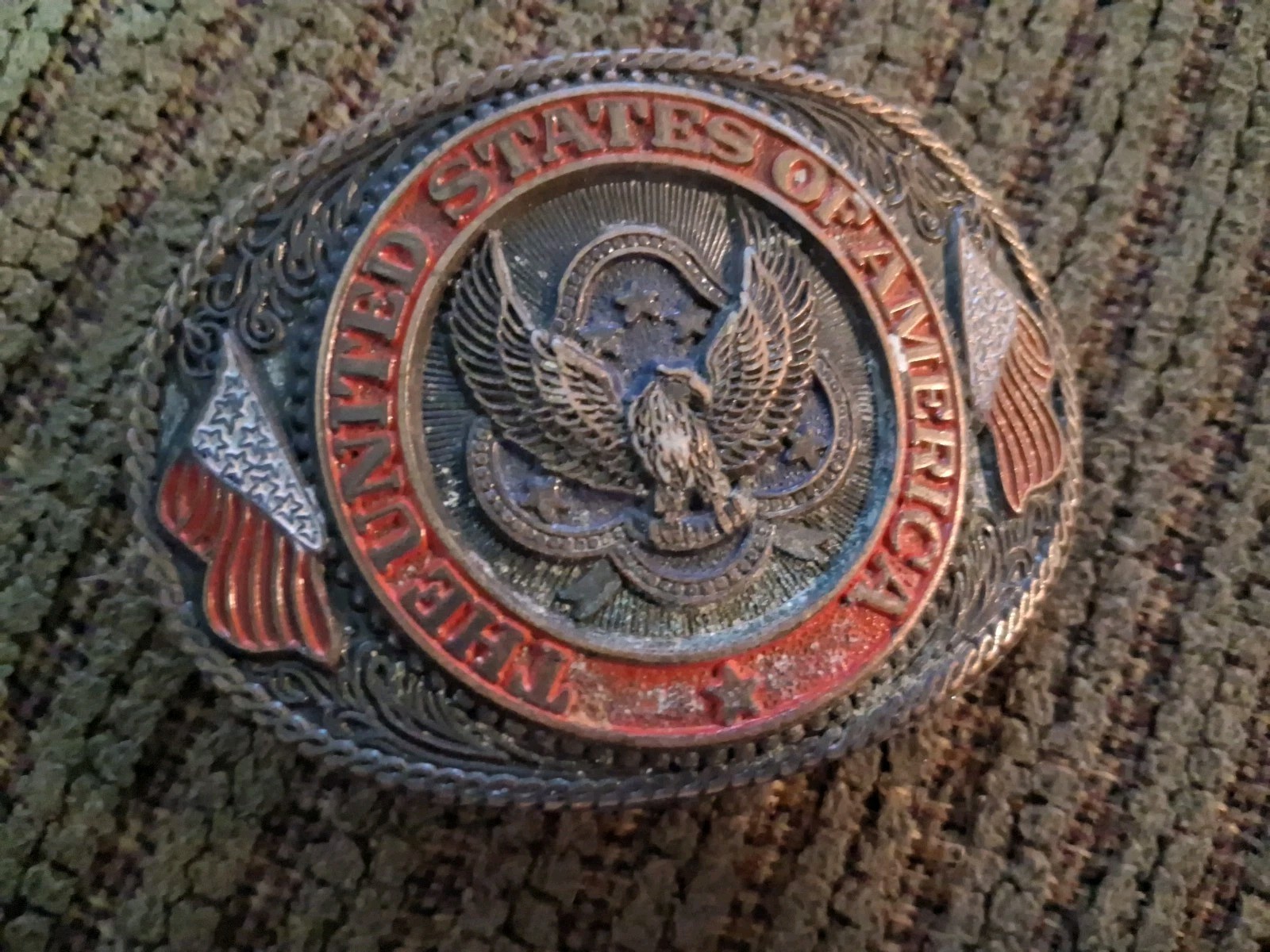 Belt Buckle Silver The United States of America