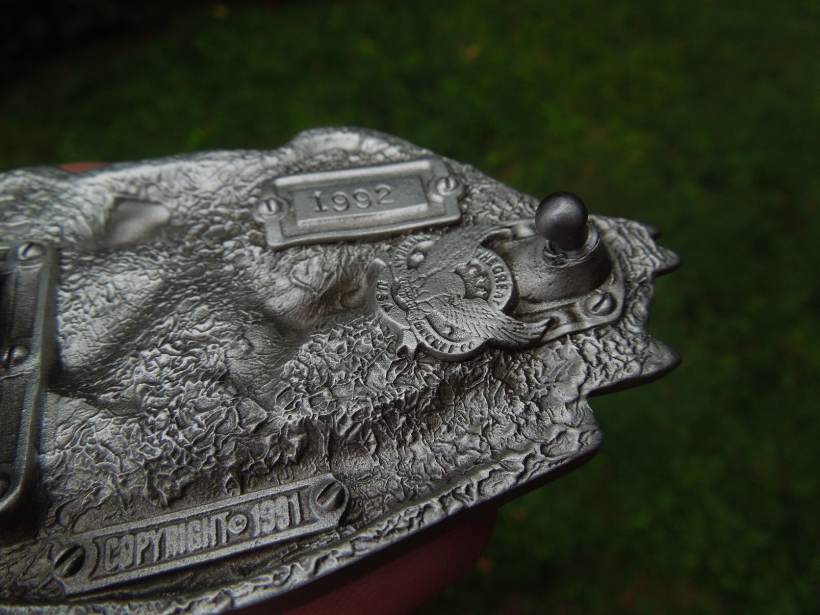 1992 The Great American Belt Buckle Harley-Davidson Born to Ride Eagle w/ Box
