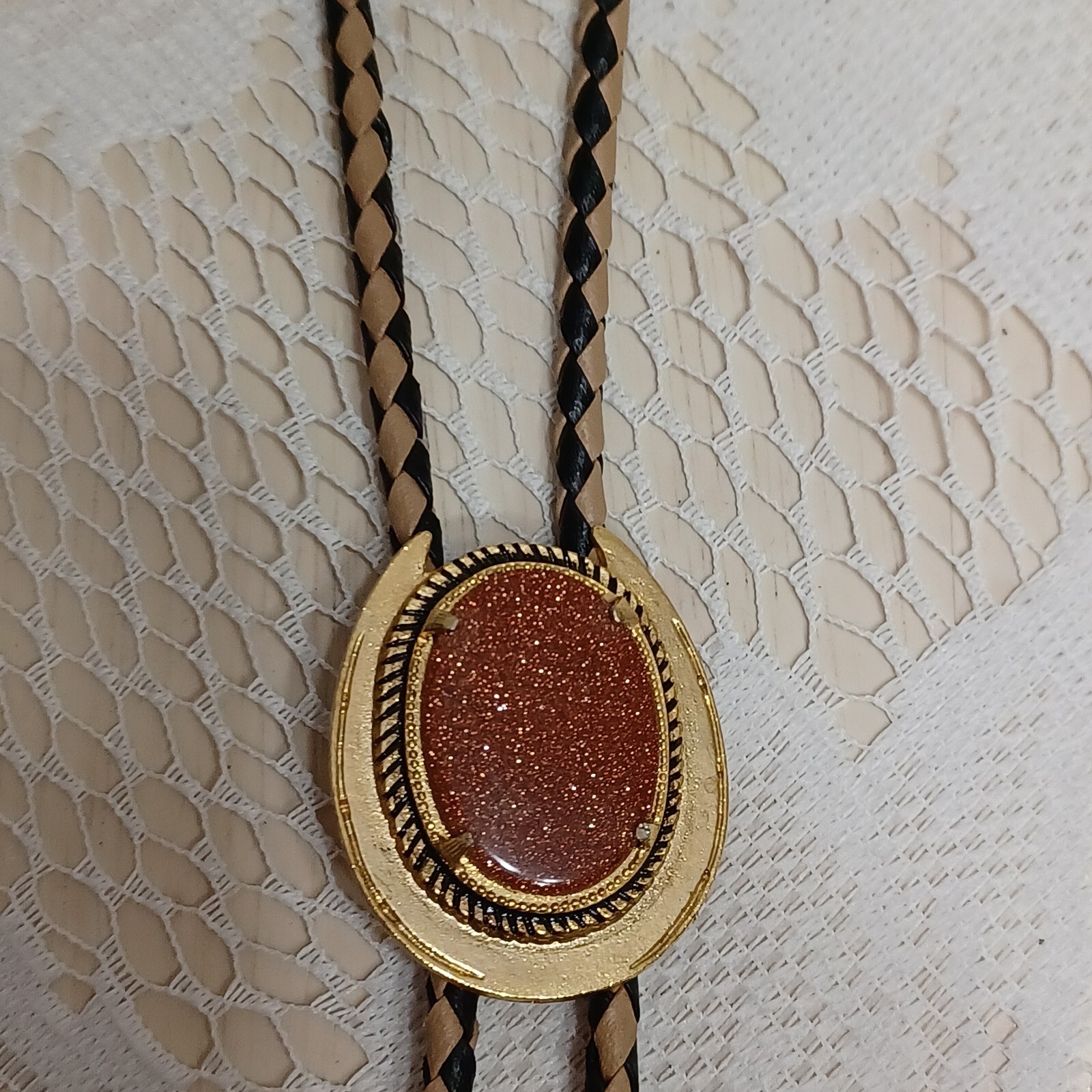 Goldstone Belt Buckle & Bola