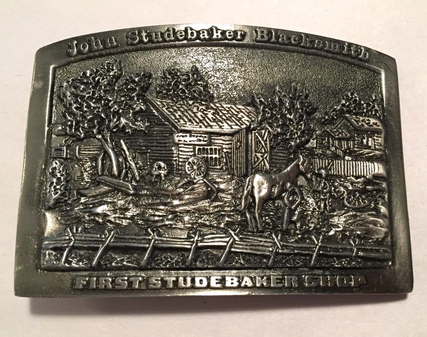John Studebaker Blacksmith First Shop – Limited Edition Metal Belt Buckle #297