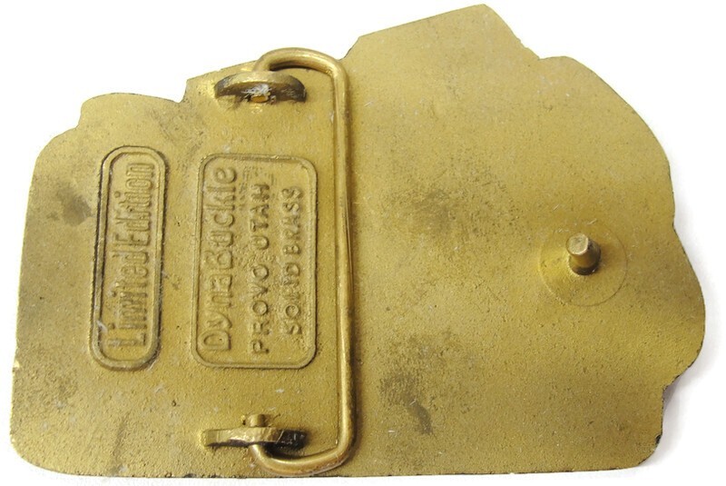 XTek Mining Products Belt Buckle DynaBuckle Limited Edition Solid Brass 1982