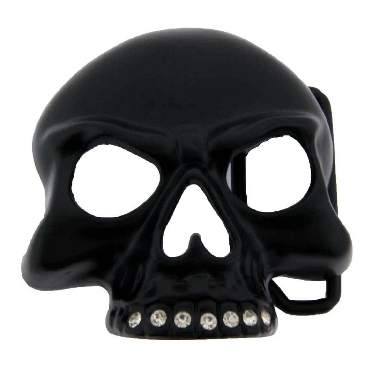 Skull Belt Buckle Unisex Grill Blinged Out Music Crystal Glam reaper Halloween