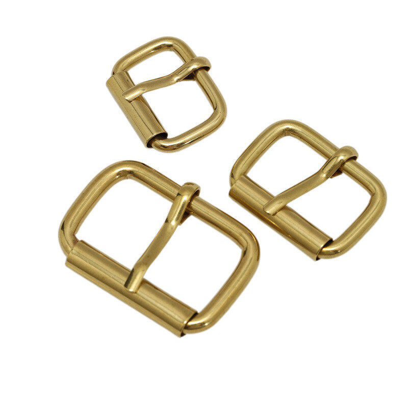 5Pcs Roller Pin Buckle Brass Adjusting Buckle Belt Hardware Accessory Rectangle