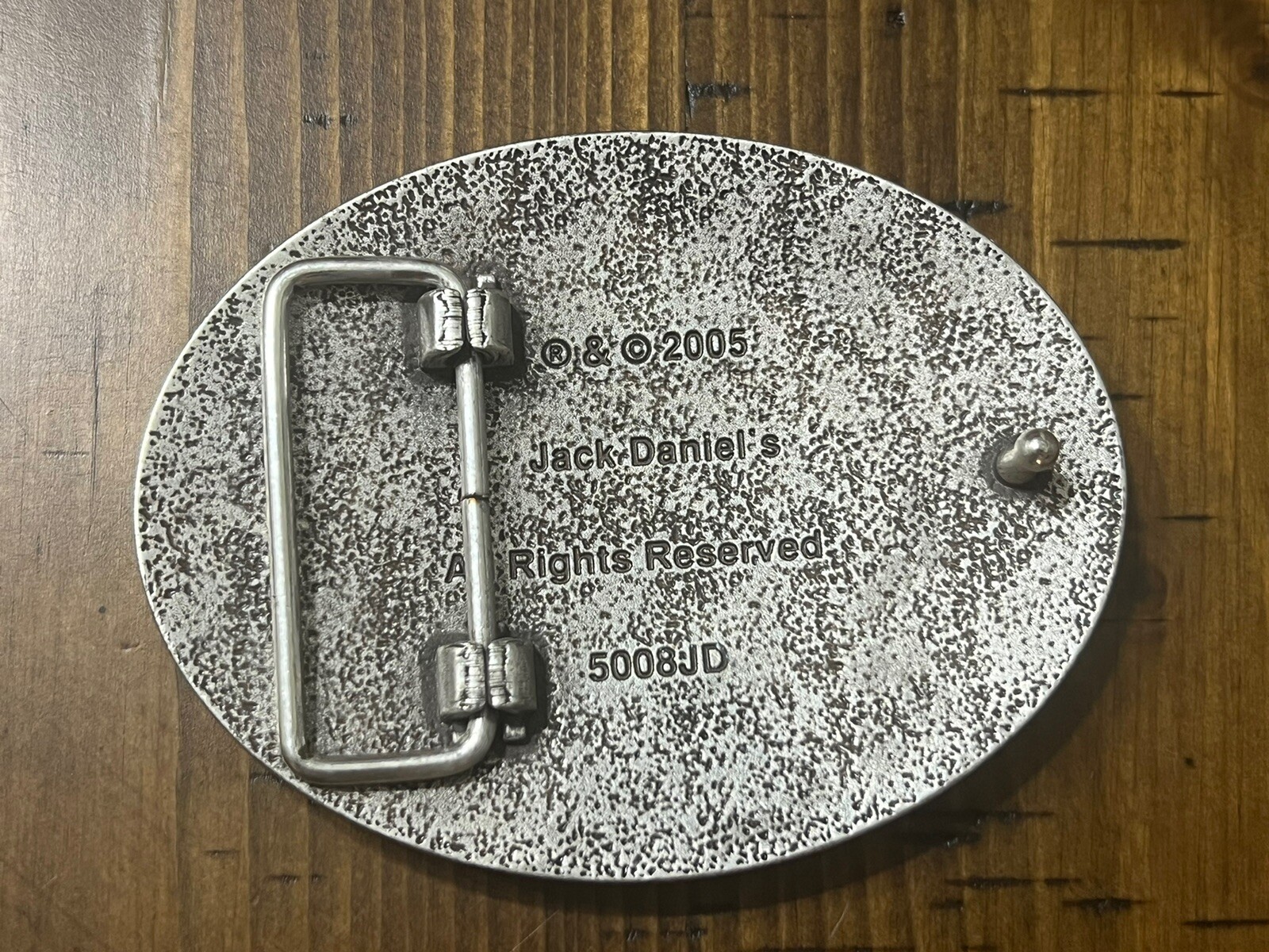 Jack Daniels Old No. 7 Brand Silver Tone Belt Buckle 4×3