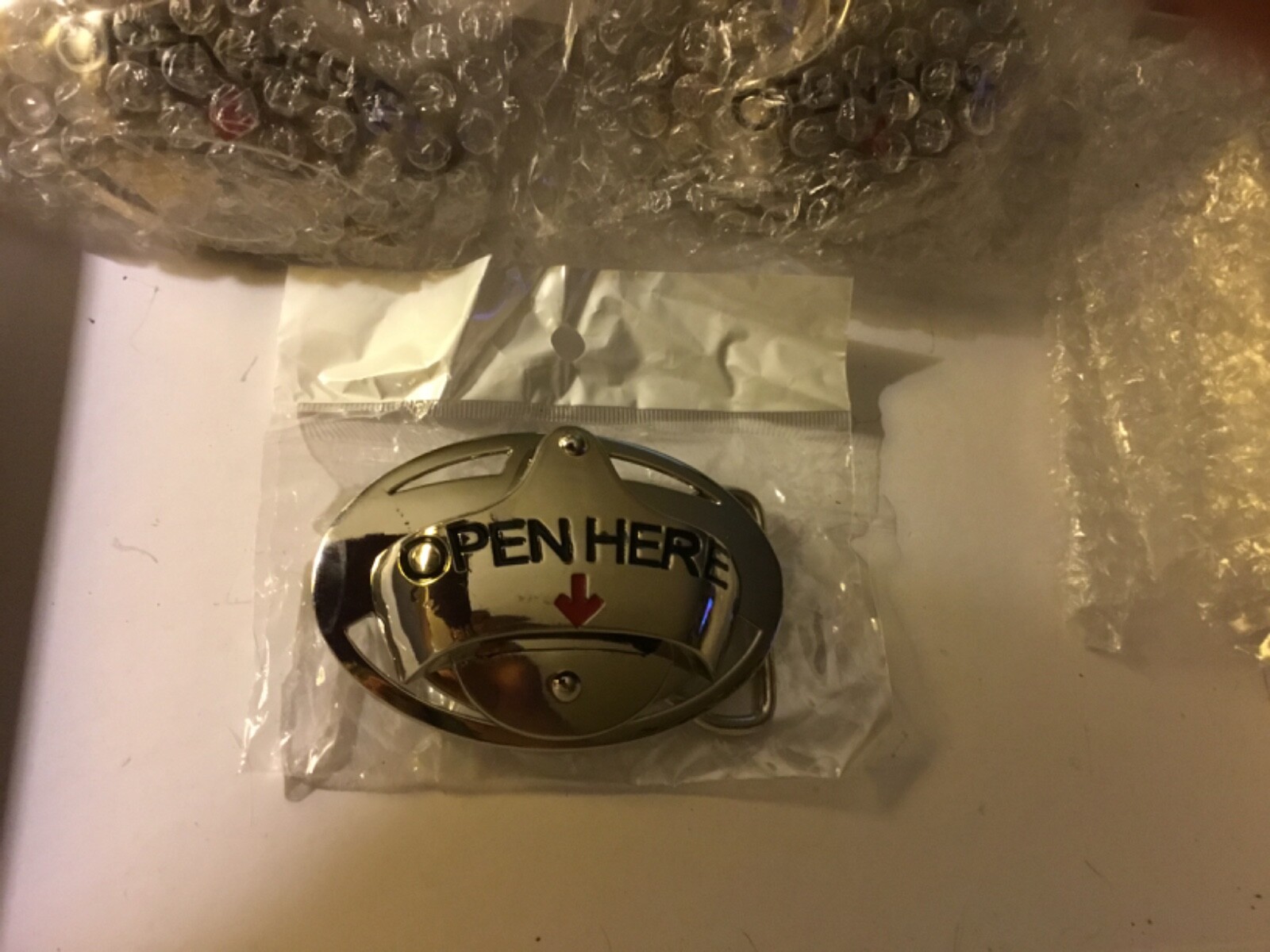 Open Here ….Beer Bottle Opener Belt Buckle