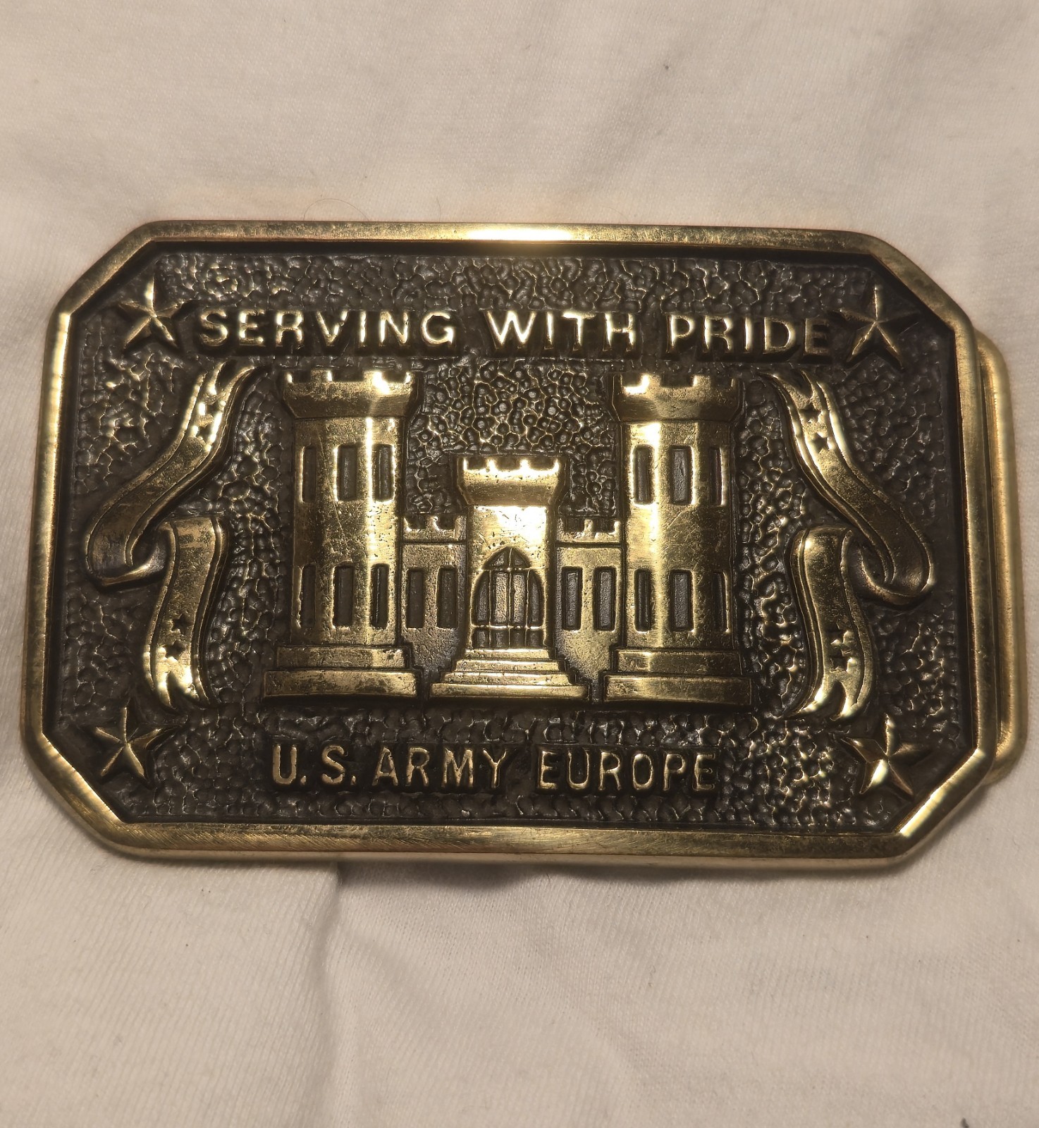 United States Army Military Solid Brass Serving With Pride U.S. Army Europe USA
