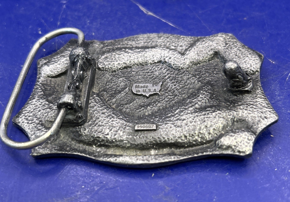 1871-1996 NRA 125th Anniversary American Flag Metal Belt Buckle-Made in USA
