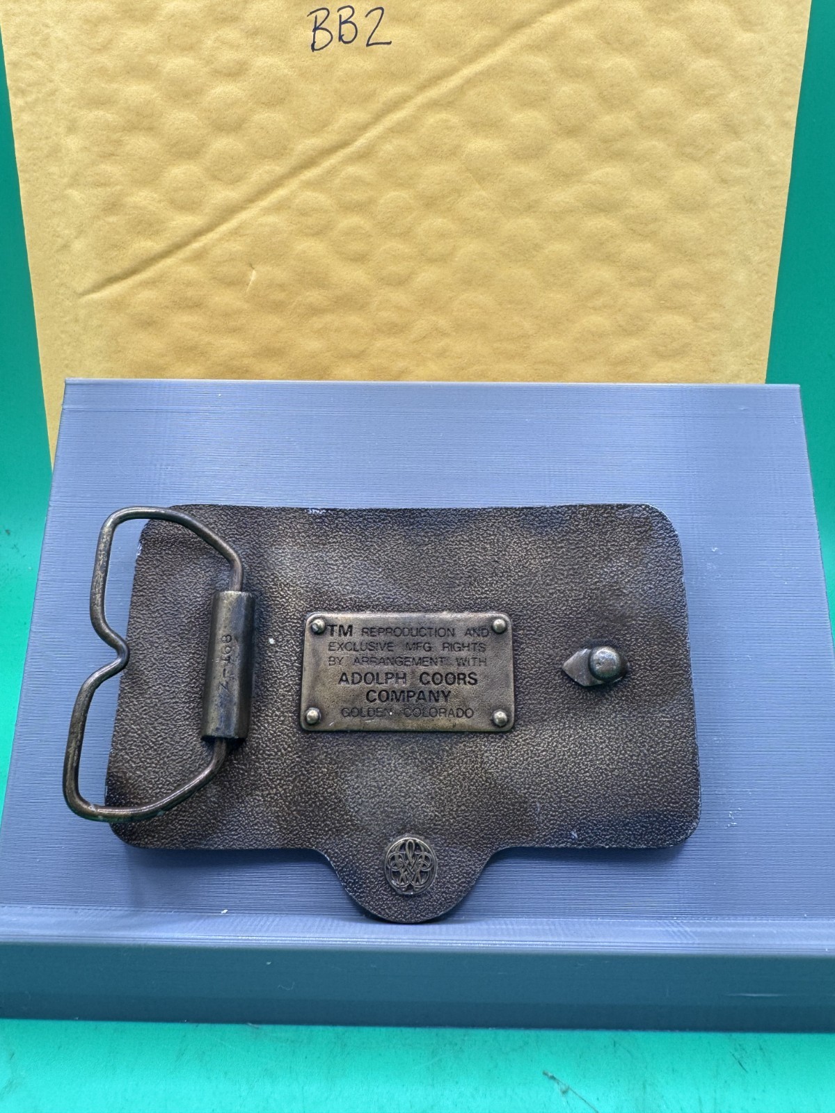 Vintage Coors Premium Beer Belt Buckle