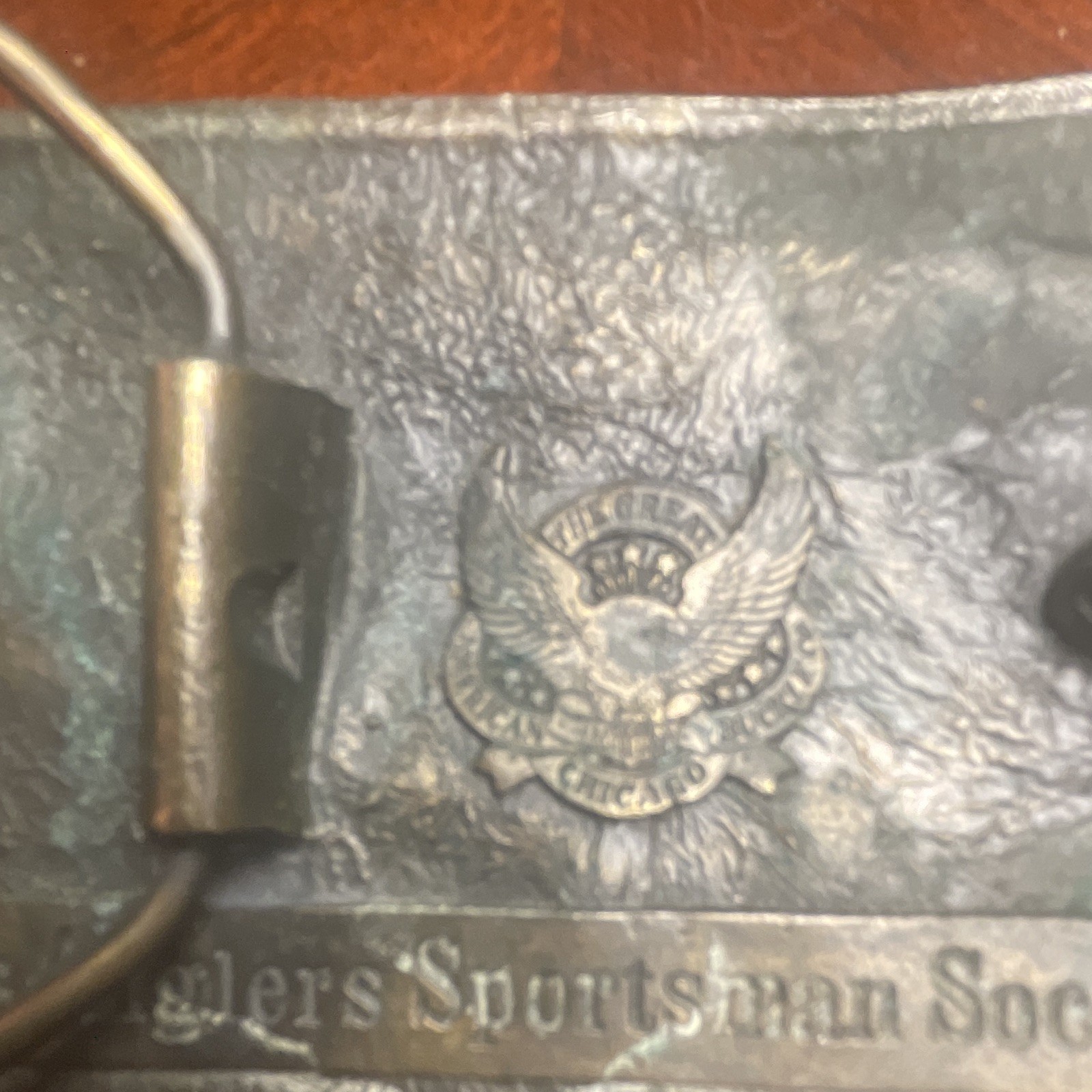 Vintage B.A.S.S. Brass Belt Buckle 80s Great American Buckle Co Chicago Fishing
