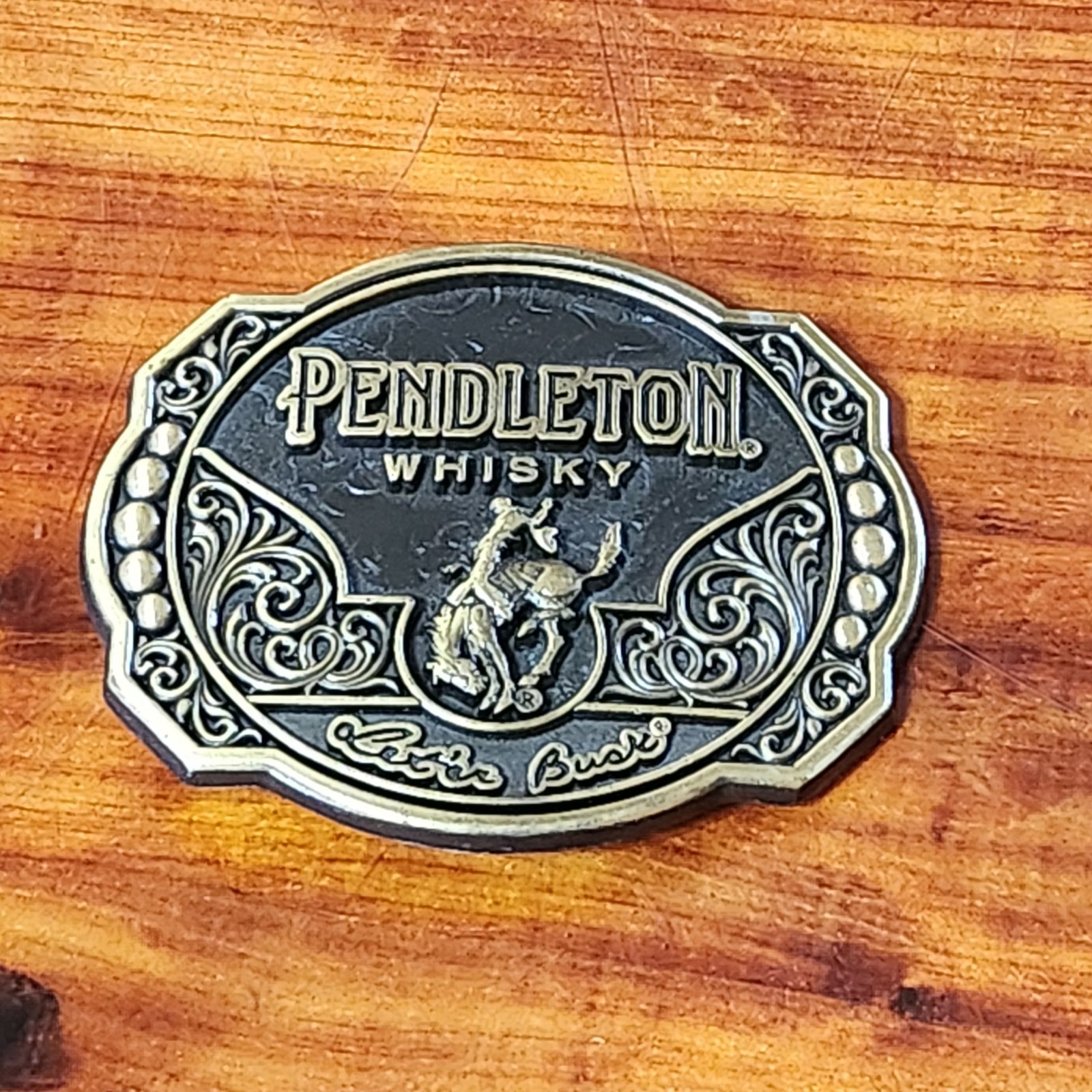 Pendleton Whisky Belt Buckle Montana Silversmiths Rodeo Horse Cowboy Trucker New