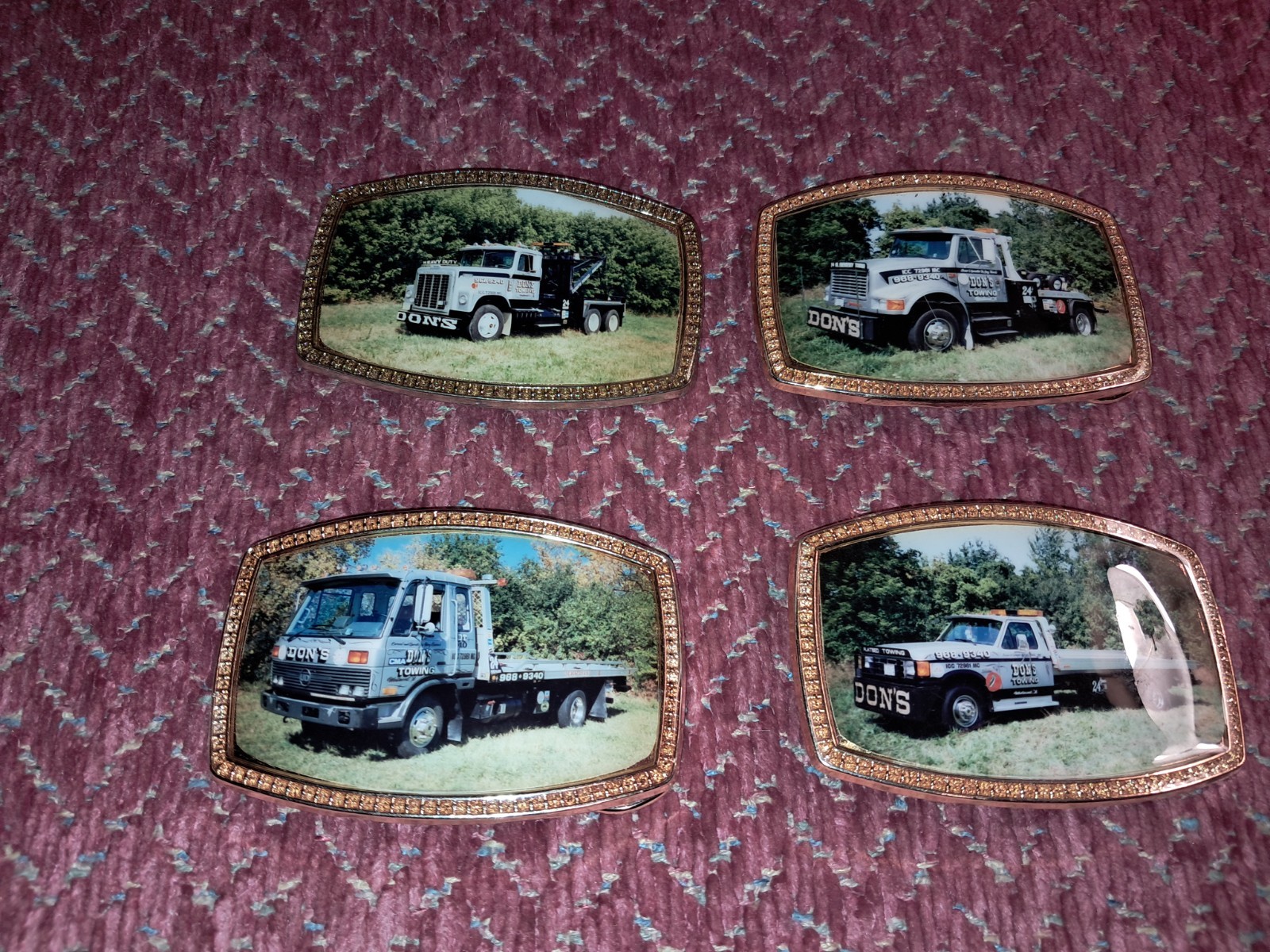 Belt Buckles From DON&rsquo;S TOWING, WESTMONT, IL., Never Worn, Lot of 4
