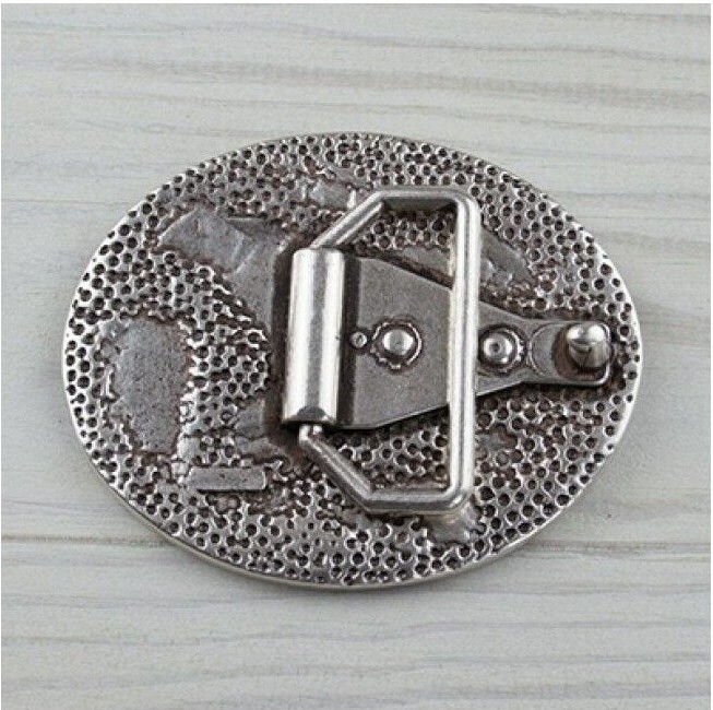 Antique Brass Oval Eagle Belt Buckle With Distinctive Heritage Symbol