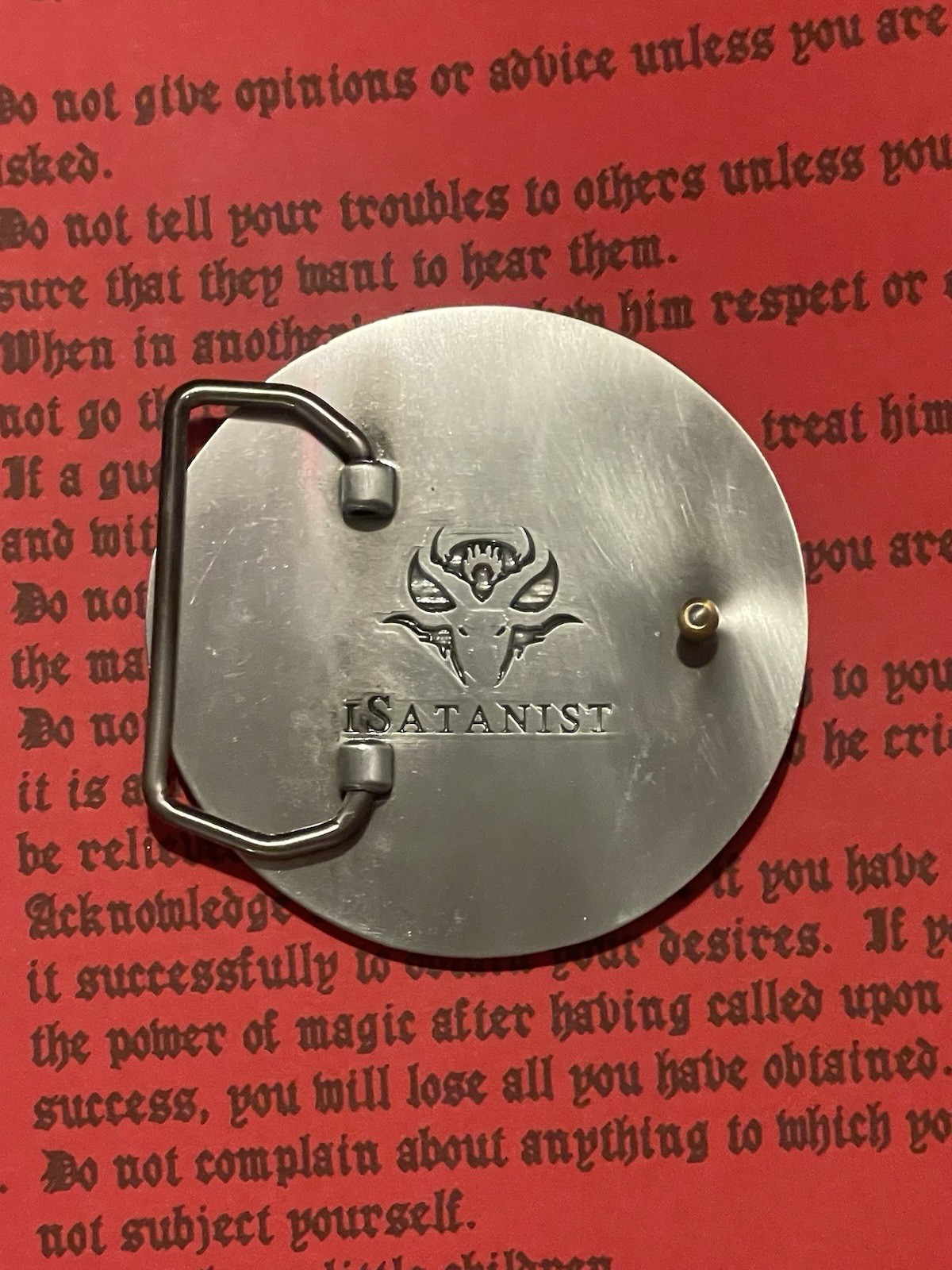 Baphomet Belt Buckle Leviathan Pentagram Church Of Satan Anton LaVey Satanism