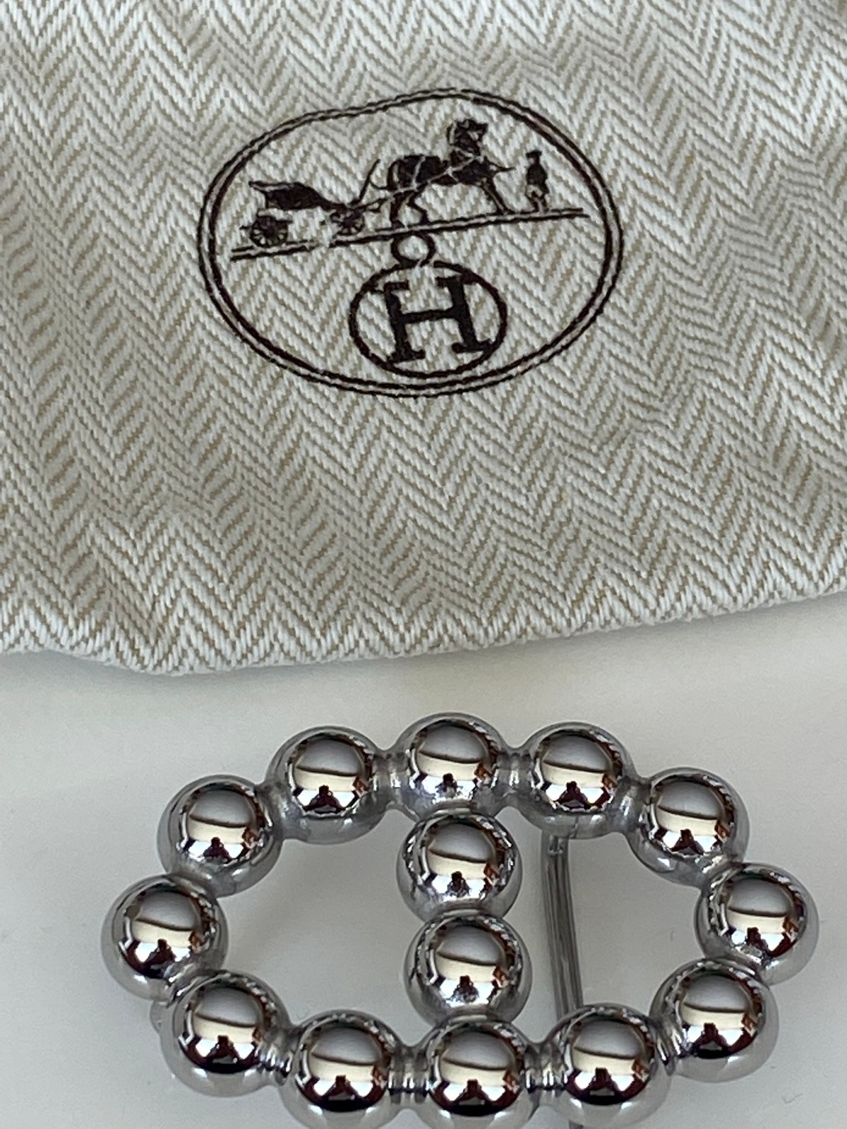 H 24mm Silver Belt buckle